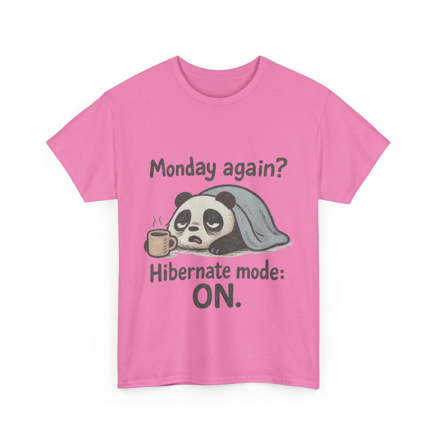 Funny Panda Hibernate Womens Tee, Cute Animal Shirt, Unisex Cotton Tee, Gift for Lazy Days, Monday Motivation T-shirt