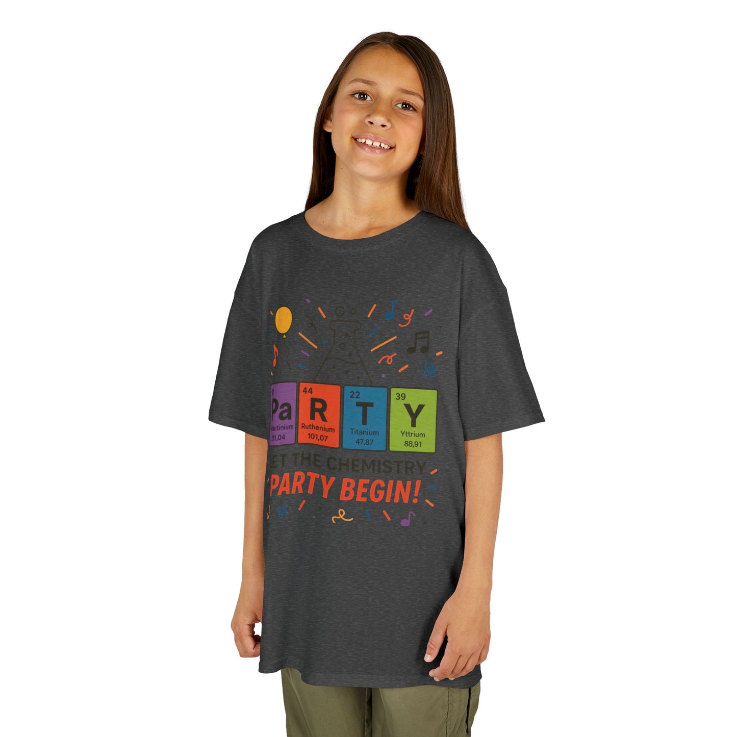 Kids' Chemistry Party T-Shirt, Periodic Table Tee, Funny Science Shirt for Boys & Girls, Science Tee, Unique Educational Apparel