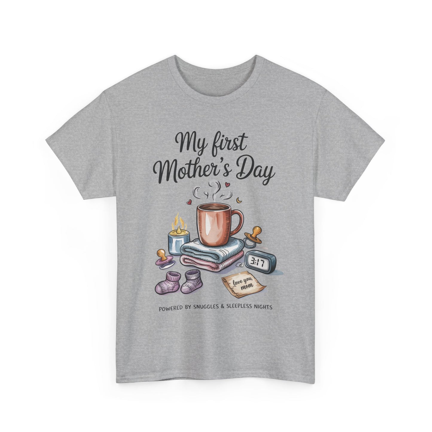 My First Mother's Day Tee, Gift for New Moms, Cute Mother's Day Shirt, Snuggle-Inspired Apparel, Baby Shower Tee