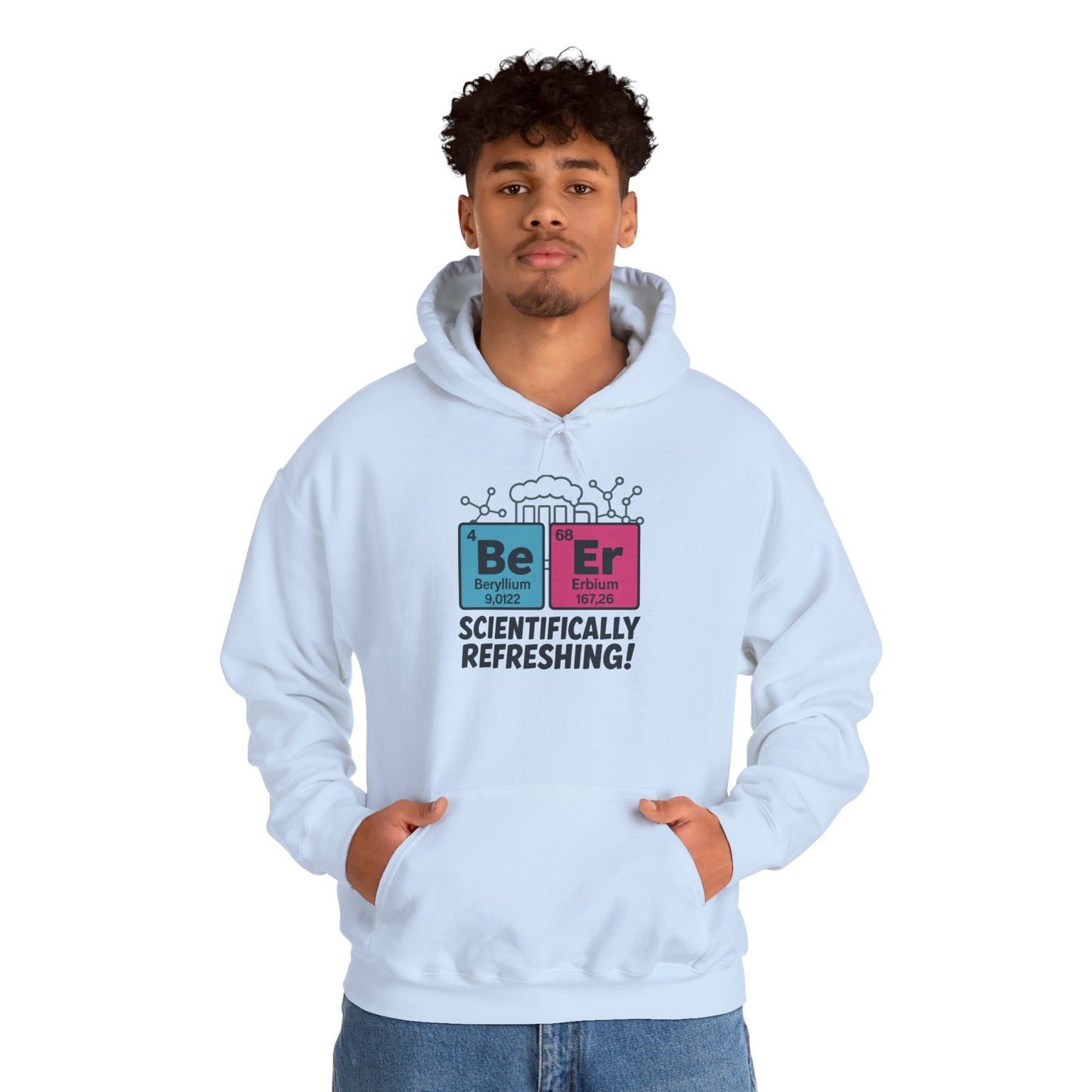 Scientifically Refreshing Beer Mens Hoodie, Gift for Beer Lovers, Science-Inspired Apparel, Perfect for Parties and Gatherings