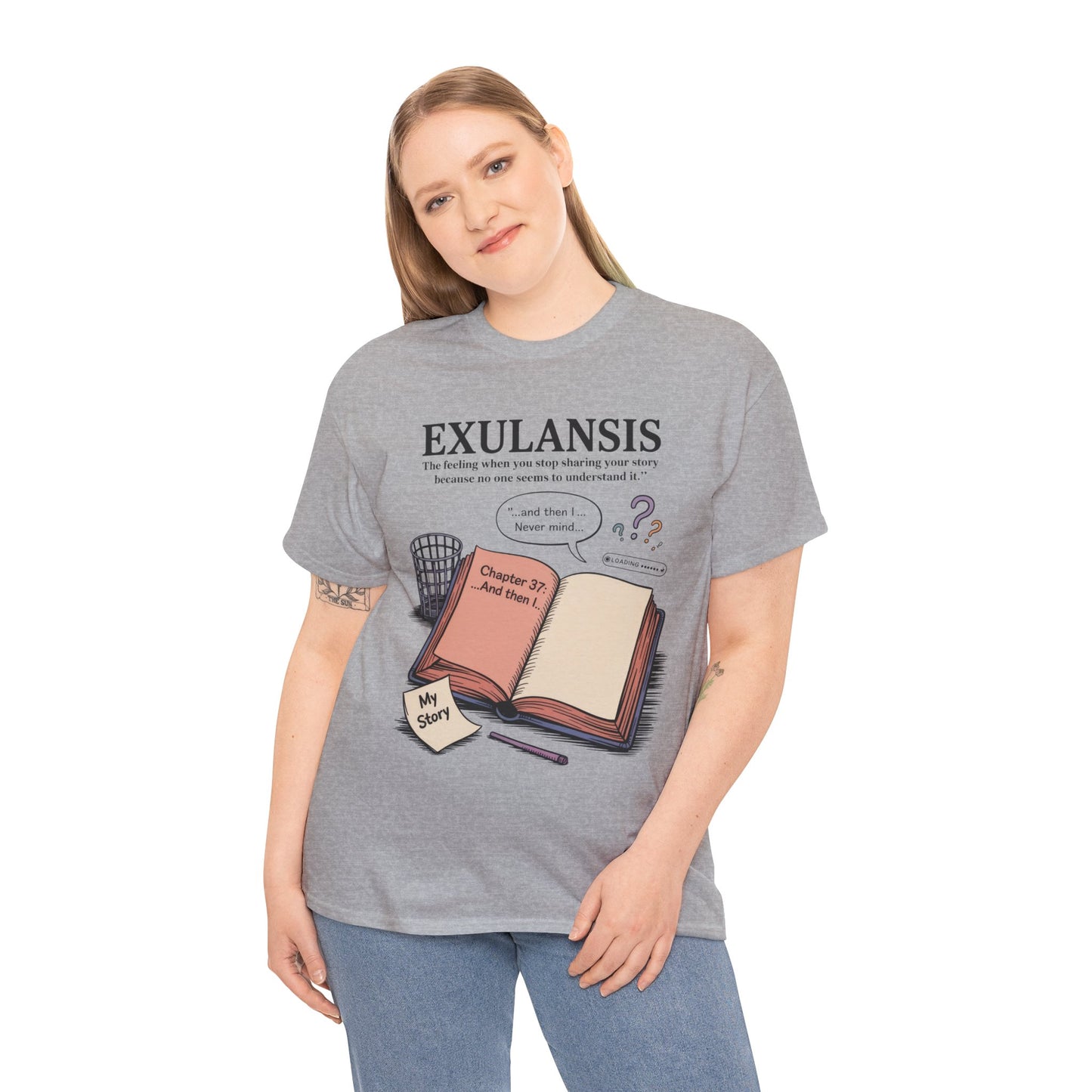 Exulansis Shirt, Emotional Aesthetic Word Tee, Deep Meaning Typography Graphic Tee, Women's Heavy Cotton Tee, deep meaning t shirt