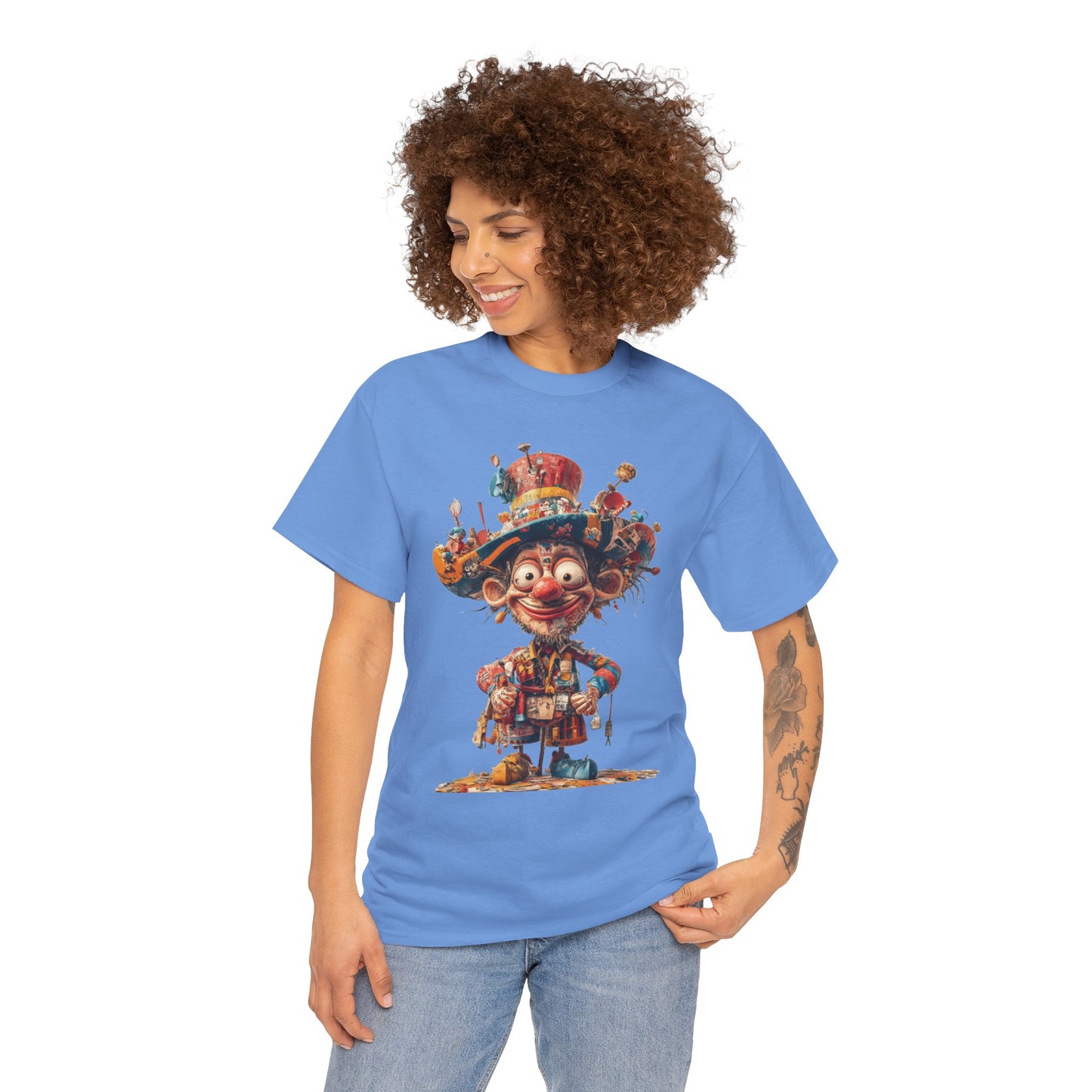 Colorful Clown T-Shirt, Funny Circus Character Graphic Tee, Whimsical Comic Style Shirt for Humor Lovers, Comedy Tee