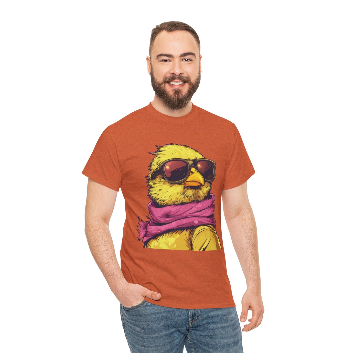 Chic Cool Chick T-Shirt, Unisex Heavy Tee, Funny Animal Tee, Trend Chick Graphic T-Shirt Gift