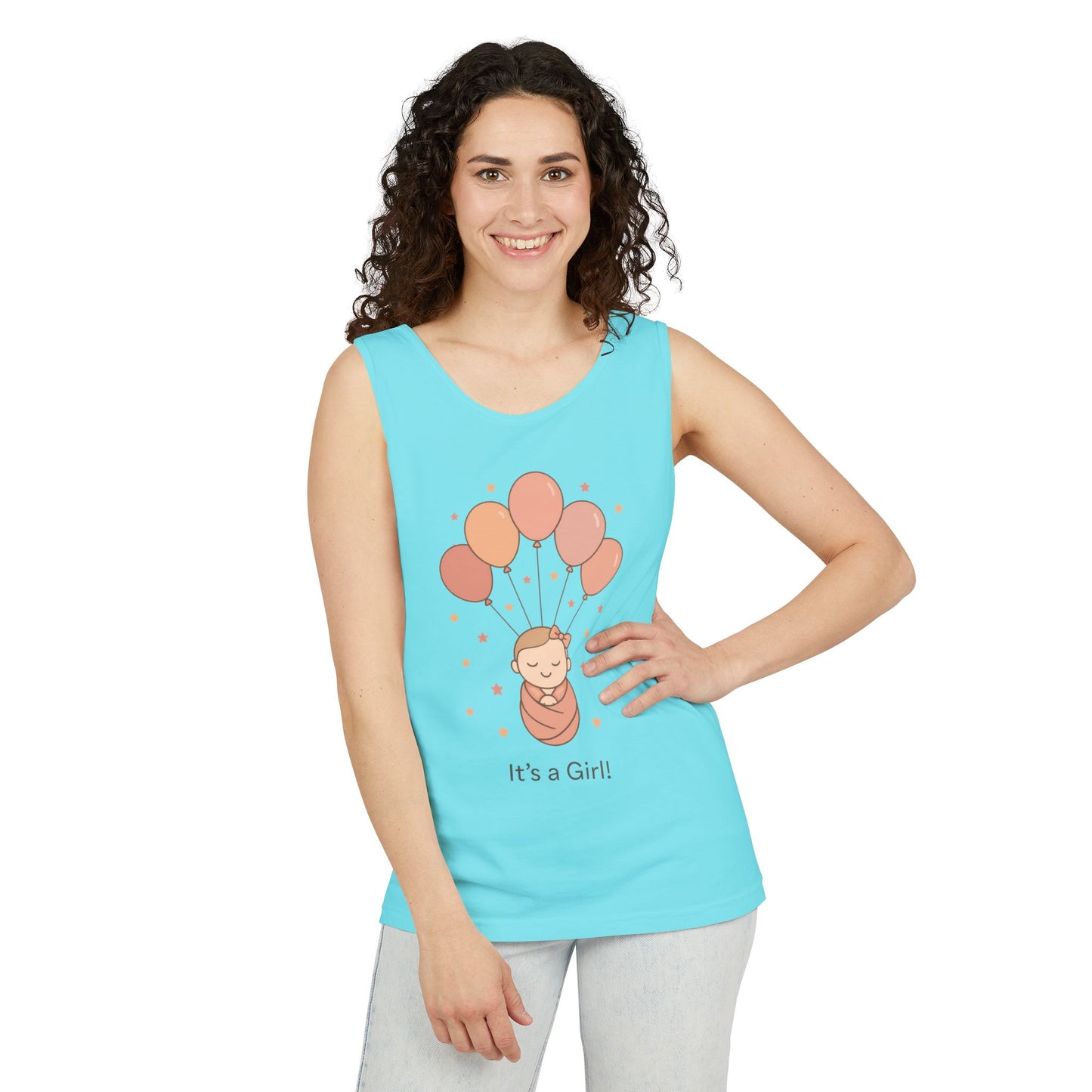 It's a Girl! Baby Shower Tank Top, Baby Girl Pregnancy Announcement Shirt, Gender Reveal Mom To Be Gift, Expecting Baby Shower Top