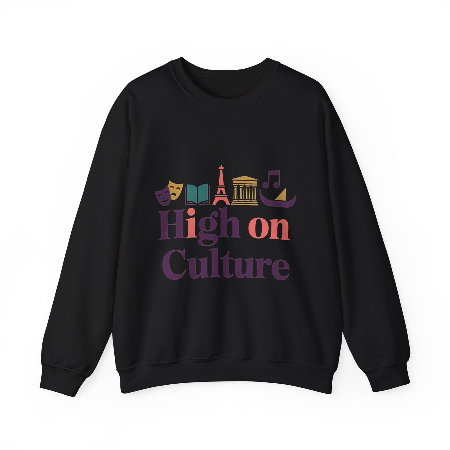 Womens Heavy Blend™ Crewneck Sweatshirt, High on Culture Womens Sweatshirt, Stylish Cultural Graphic Top