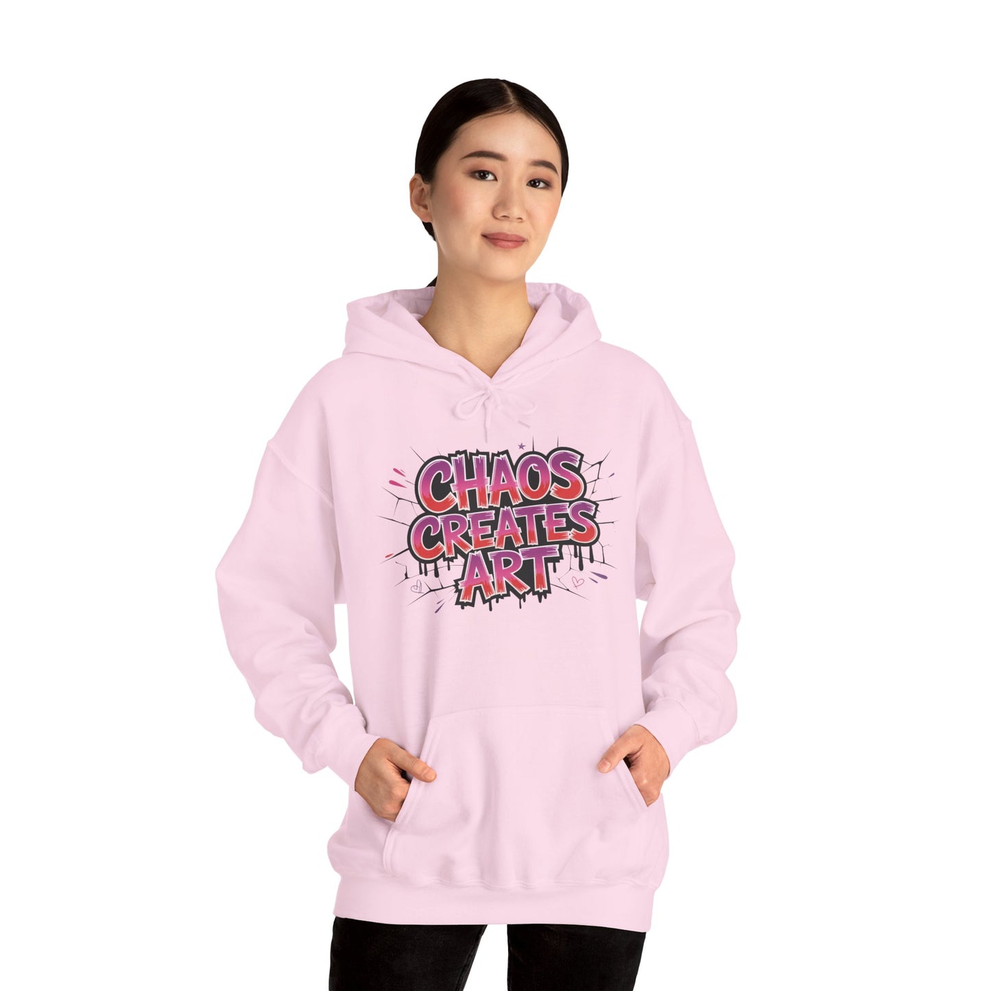 Women's Heavy Blend™ Hooded Sweatshirt, Chaos Creates Art Graffiti Hoodie Women's Streetwear