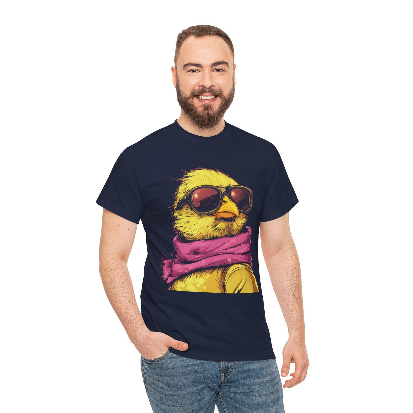 Chic Cool Chick T-Shirt, Unisex Heavy Tee, Funny Animal Tee, Trend Chick Graphic T-Shirt Gift