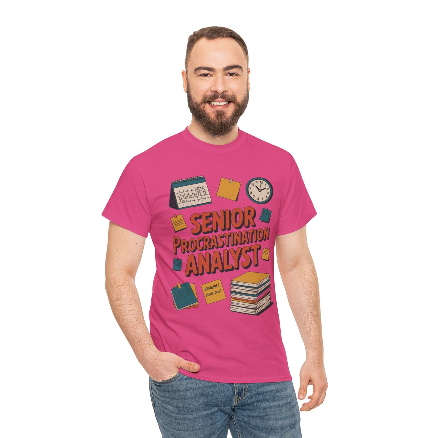 Senior Procrastination Analyst Tee, Funny Office Shirt, Gift for Graduates, Motivation T-Shirt, Humor Apparel, Job Humor Clothing