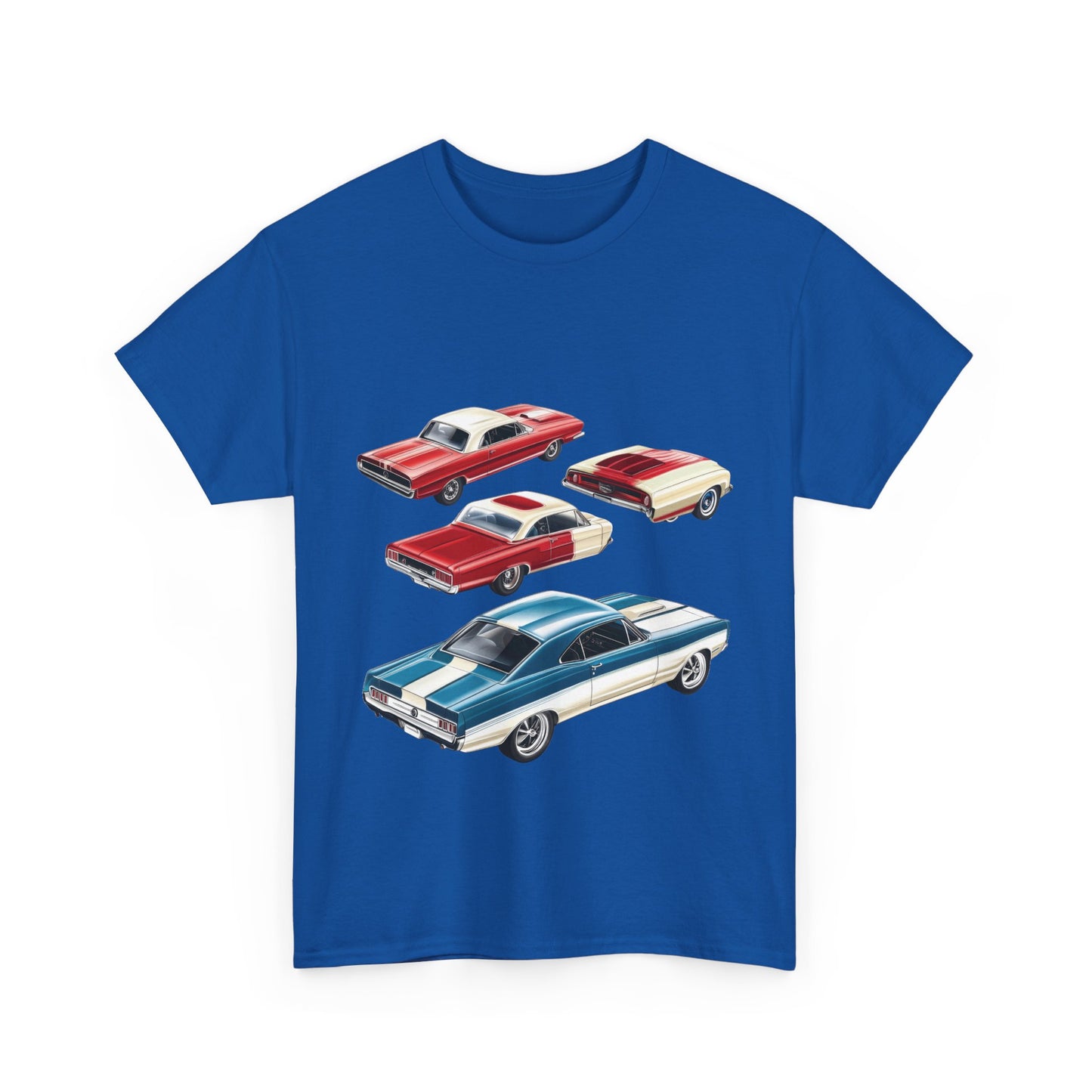 Vintage Muscle Car T-Shirt, Mens Cotton Tee with Retro American Classic Car Illustration, Gift for Car Lovers, Classic Car Graphic Tee