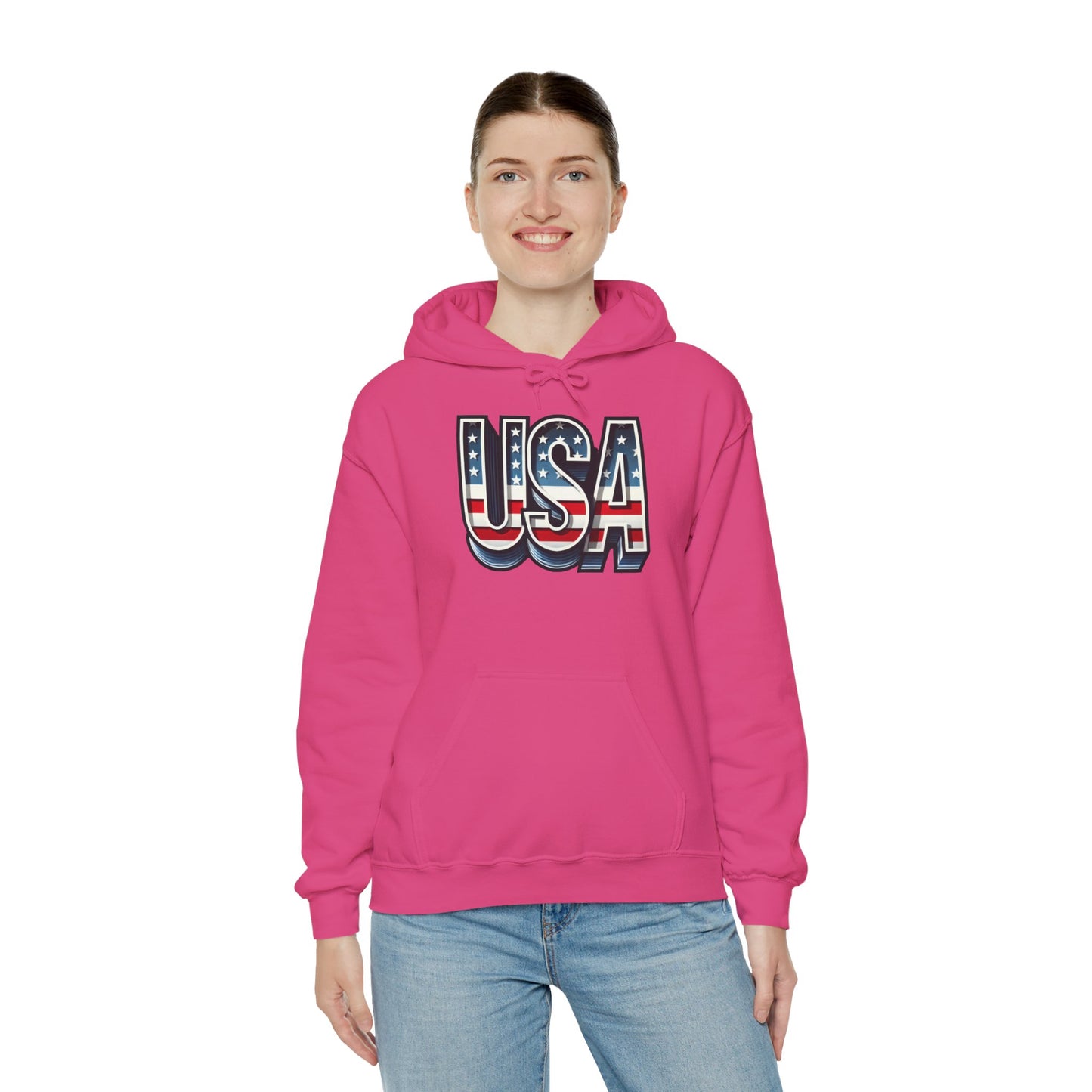 USA Flag Unisex Hoodie, Patriotic Sweatshirt, Independence Day Gift, American Pride Apparel, Casual Layering