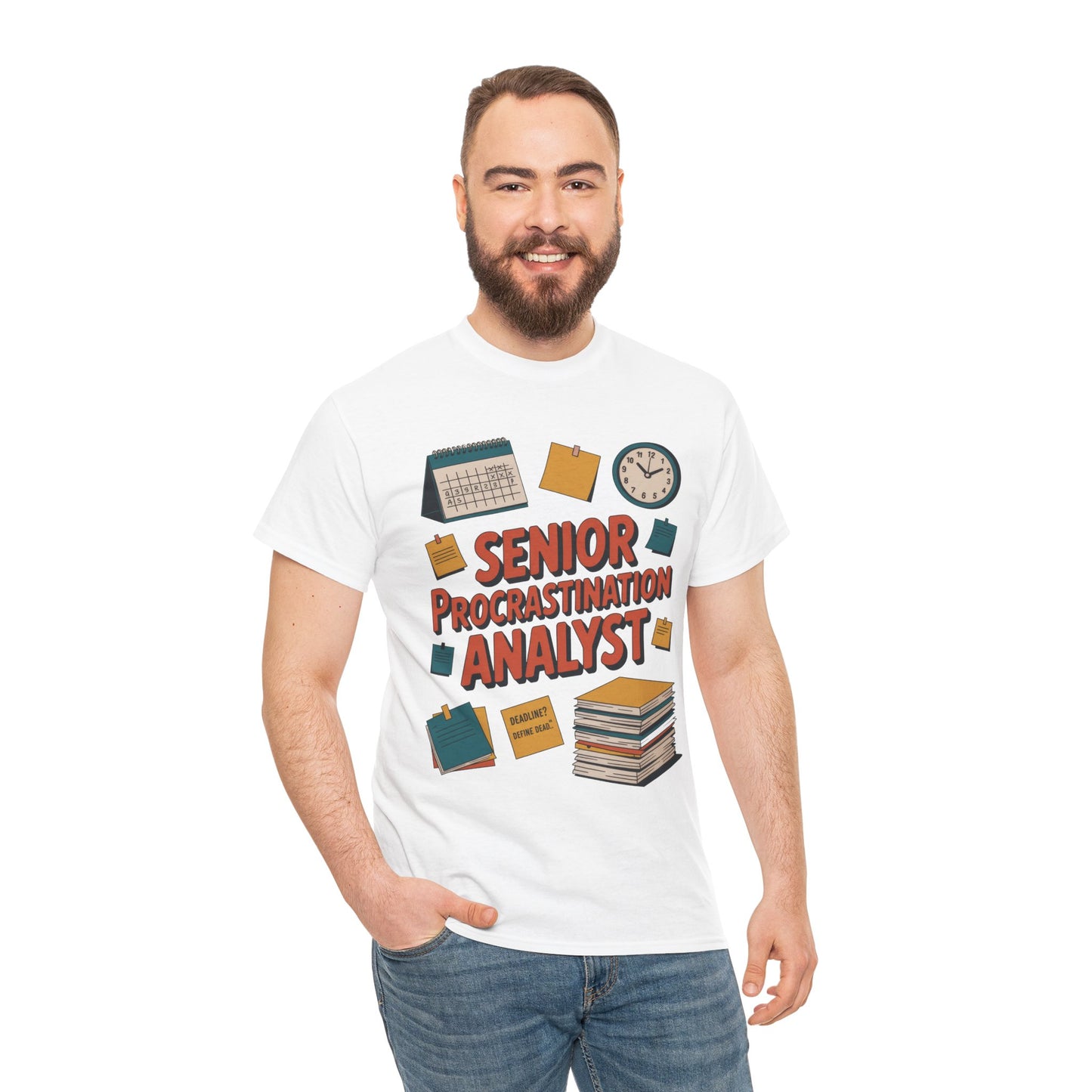 Senior Procrastination Analyst Tee, Funny Office Shirt, Gift for Graduates, Motivation T-Shirt, Humor Apparel, Job Humor Clothing
