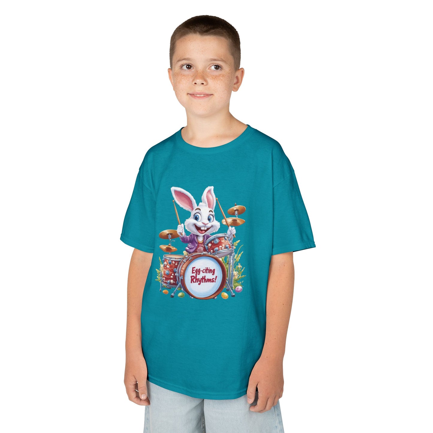 Easter Bunny Drummers Tee | Kids Cotton T-Shirt, Fun Easter Gift, Spring Celebration Shirt, Playful Kids Apparel, Drum Shirt