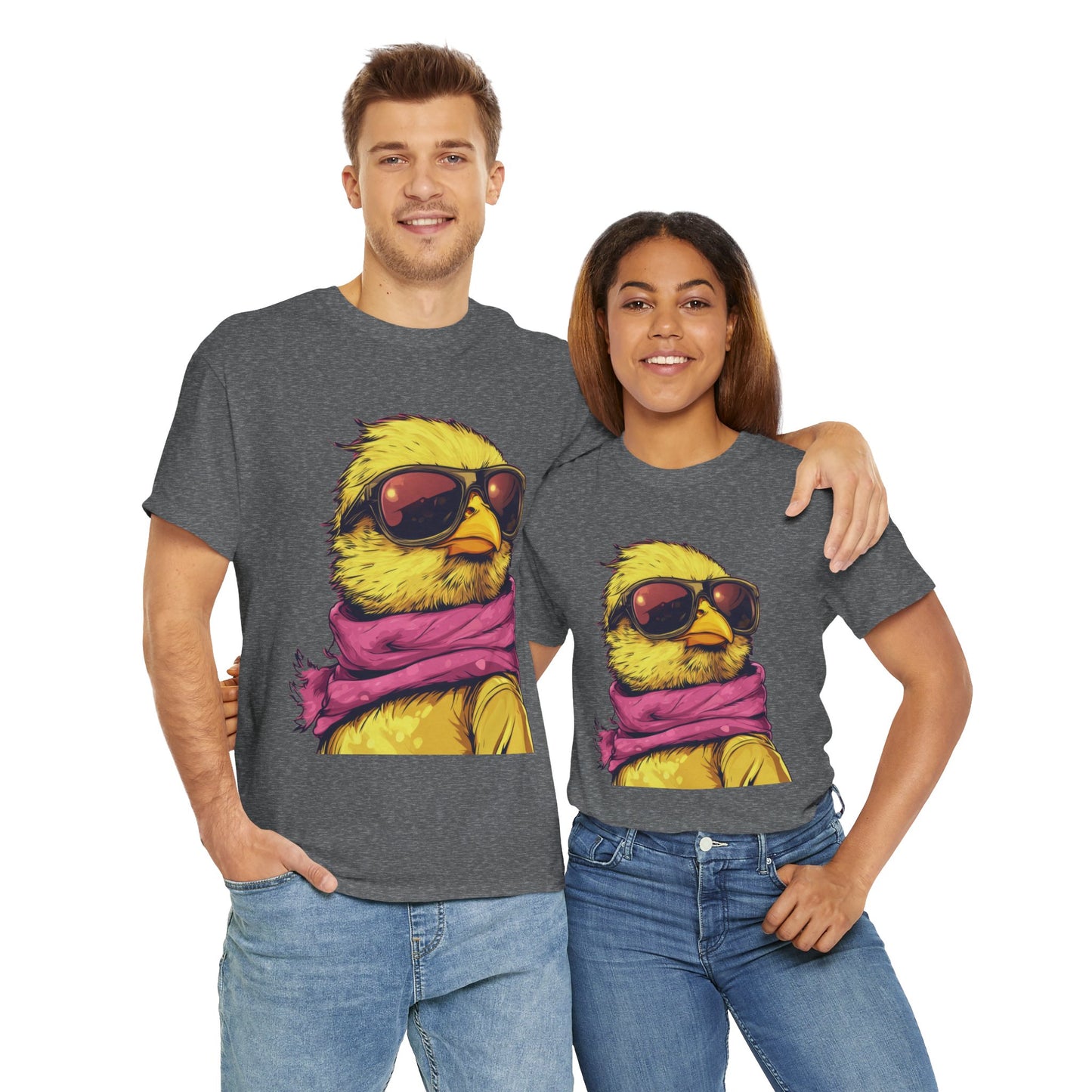 Chic Cool Chick T-Shirt, Unisex Heavy Tee, Funny Animal Tee, Trend Chick Graphic T-Shirt Gift