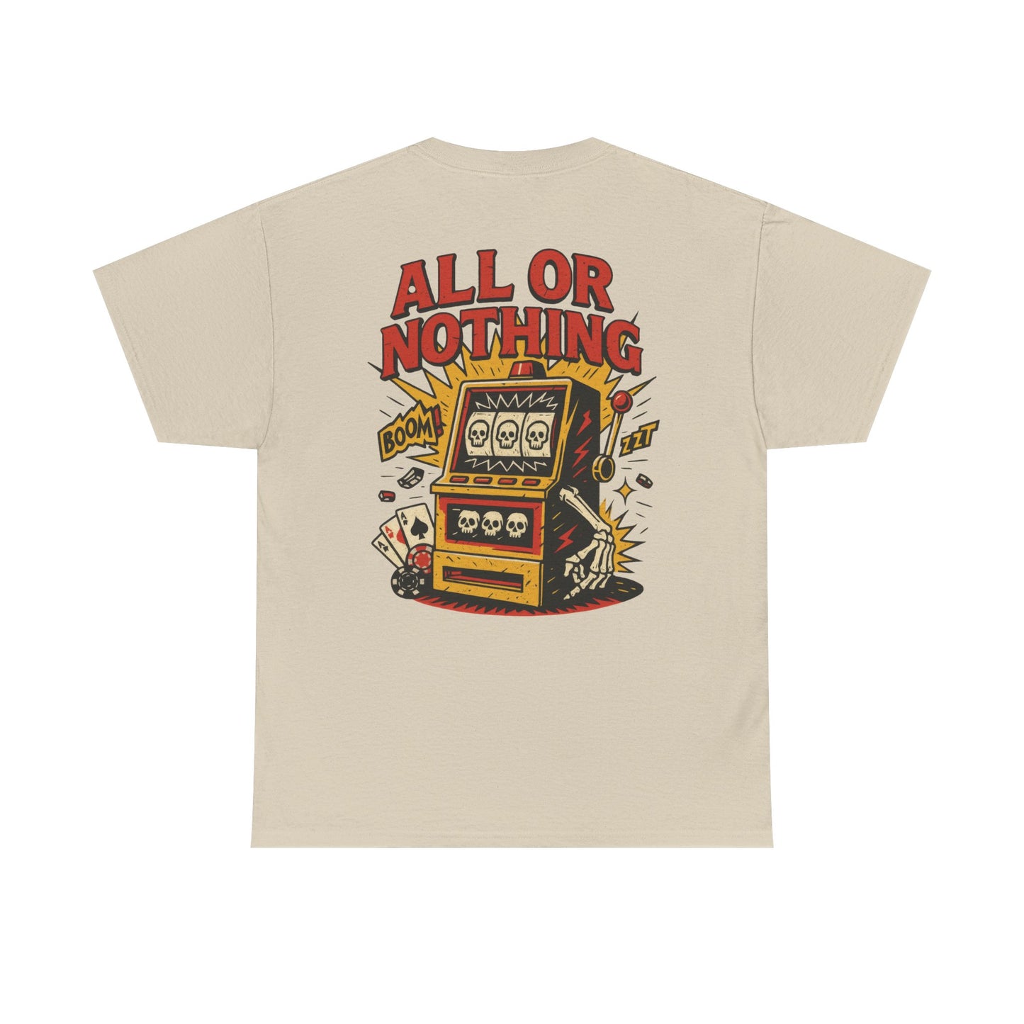Mens Front Back print tee, Gambling Shirt, Casino Style Tee, Poker Lover Gift, Gaming Apparel, Slot Machine Graphic, Gambling Gift