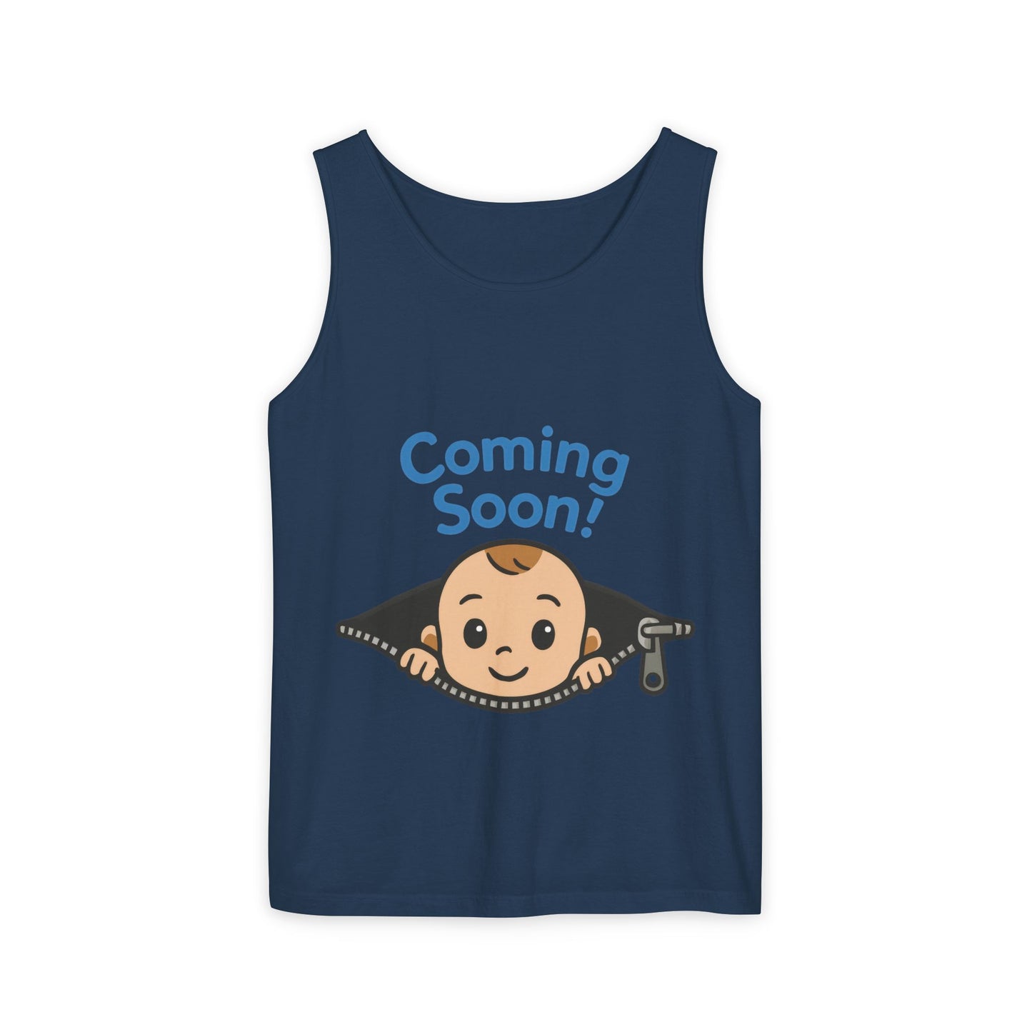 Coming Soon Maternity Tank Top, Cute Baby Boy Pregnancy Announcement Tee, Funny Expecting Mom Gift, Gender Reveal Tee, Baby Shower Top