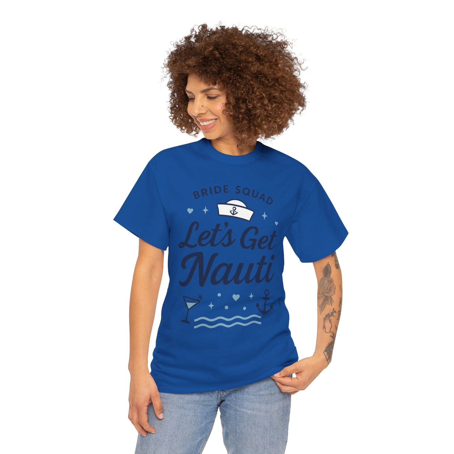 Lets Get Nauti Shirt, Nautical Bachelorette Party Tee, Bride Squad Gift, Bridesmaid Hen Party Top, Fun Nautical Wedding Shirt