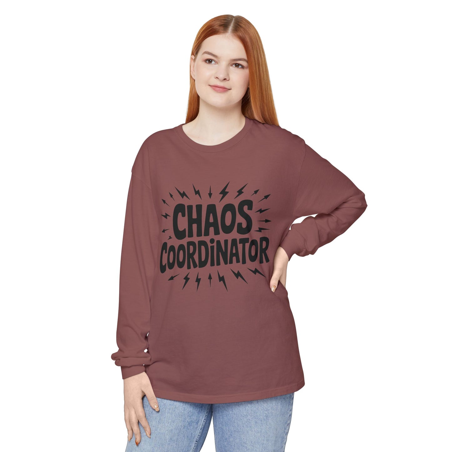 Chaos Coordinator Shirt Unisex Long Sleeve Tee, Funny Mom Life Gift, Mothers Day Shirt, Gifts for Team Leaders, Humor Apparel