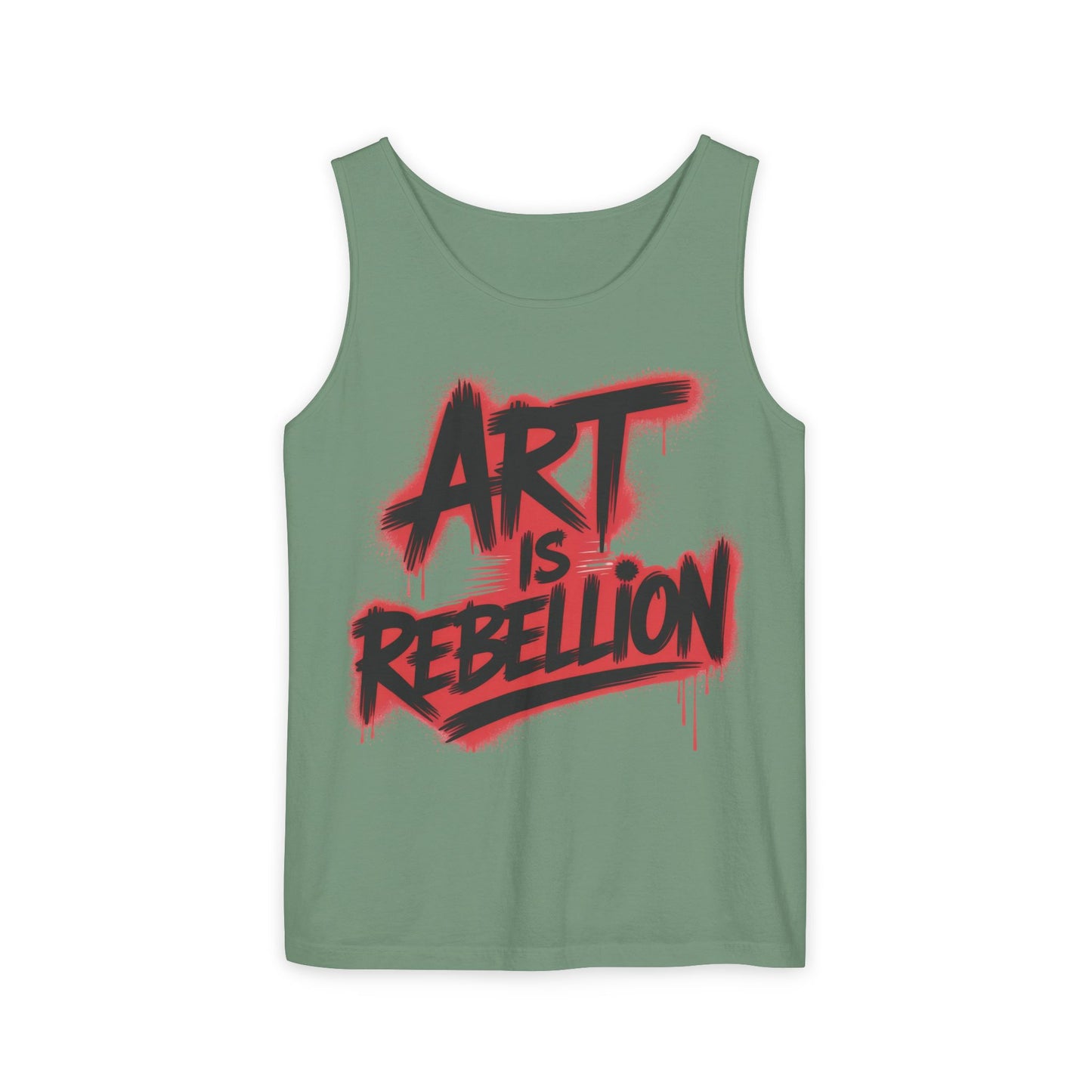 Men's Garment-Dyed Tank Top, Art Is Rebellion Men's Tank Top, Graffiti Street Art Muscle Shirt, Urban Rebellion Sleeveless Top