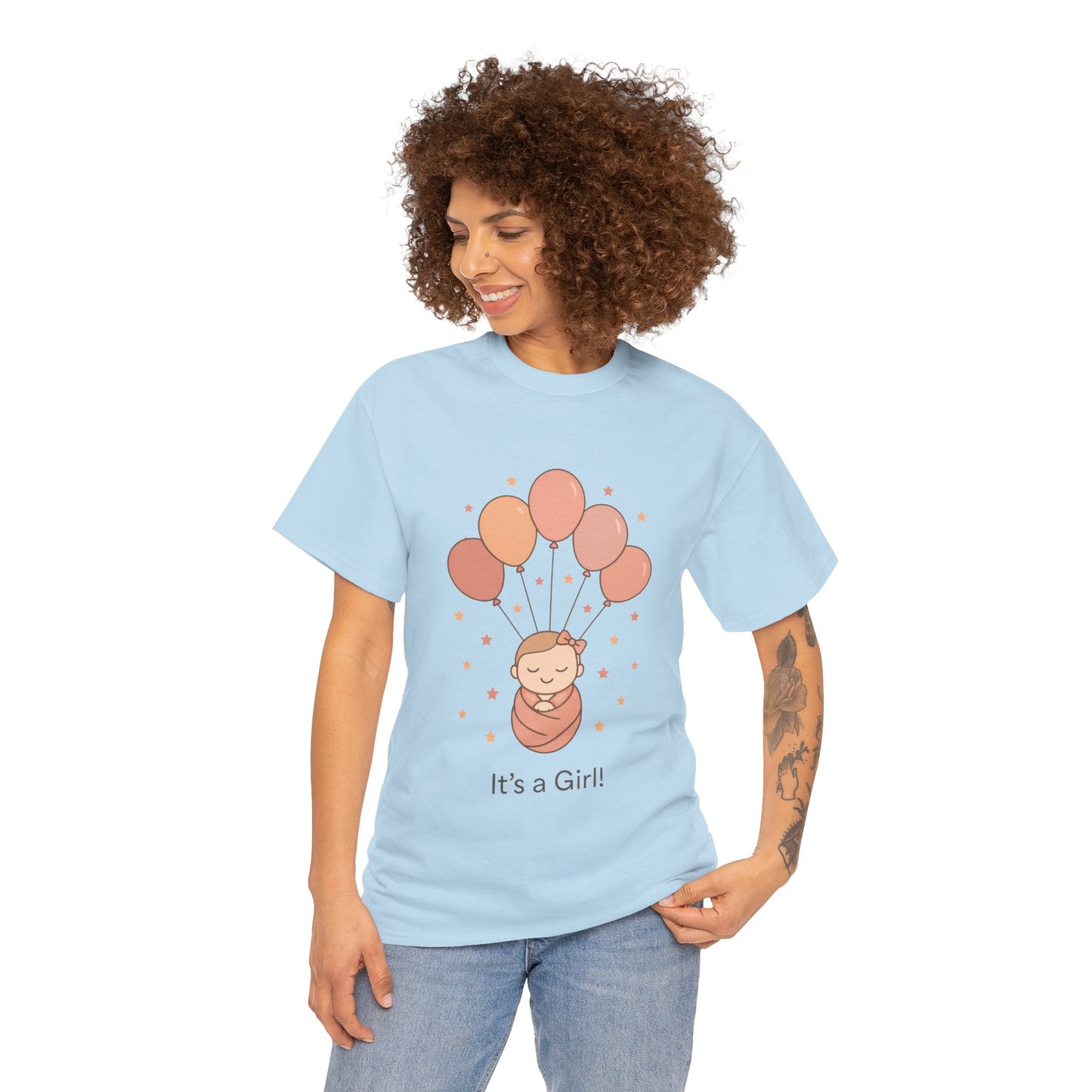 Its a Girl Maternity T-Shirt, Baby Girl Pregnancy Announcement Shirt,Mom To Be Gift, Gender Reveal Tee, Baby Shower Top, Gender Reveal Party