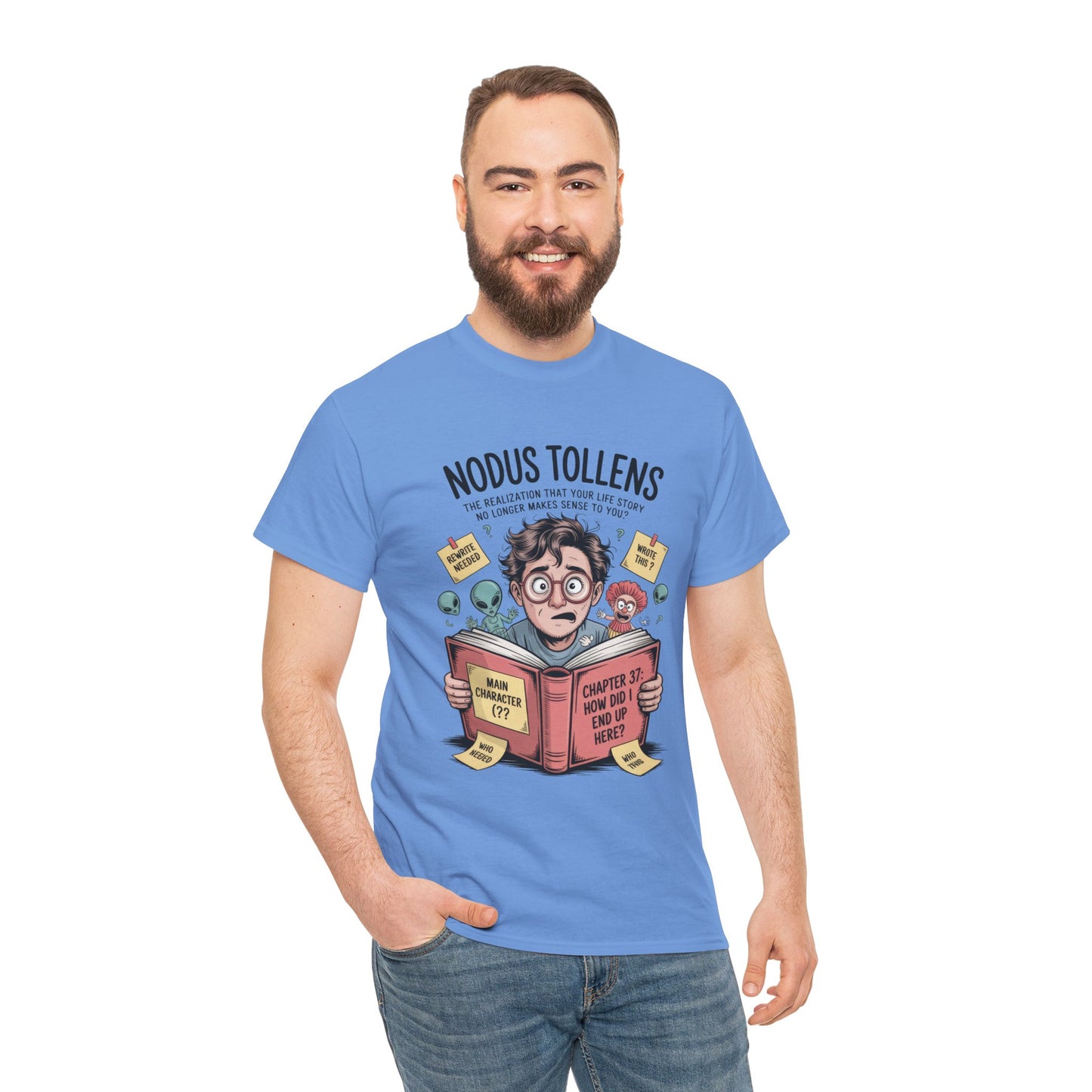 Nodus Tollens Men's T-Shirt, Men's Heavy Cotton Shirt, Latin Words, Moods & Modes, Self-Awareness, Quirky Humor Shirt