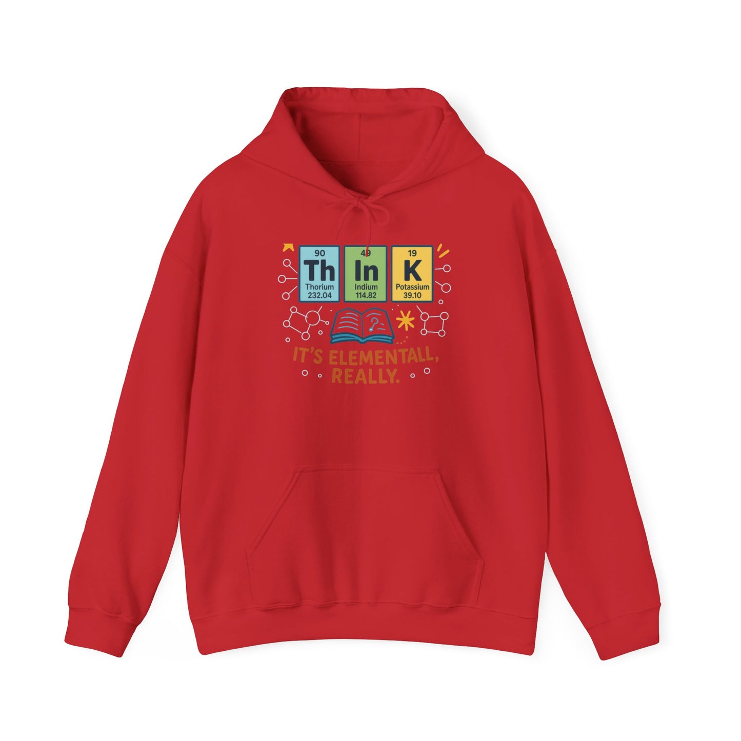 Think Hoodie for Women, Funny Chemistry Hoodie, Element of Humor Science Sweatshirt, Nerdy Gift for Her, Gift for Students, Science Lovers