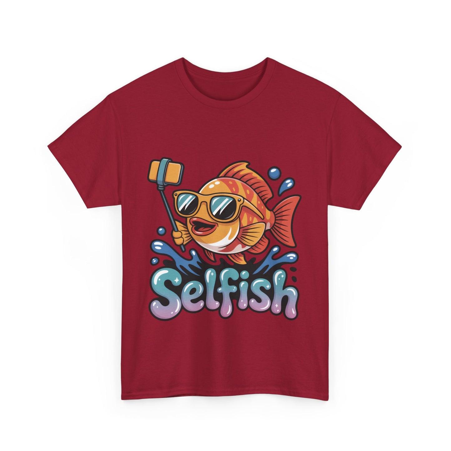 Funny Selfie Fish Graphic Womens T-Shirt, Playful Pun Gift for Her, Summer Vibes, Unique Beach Shirt, Outdoor Adventures