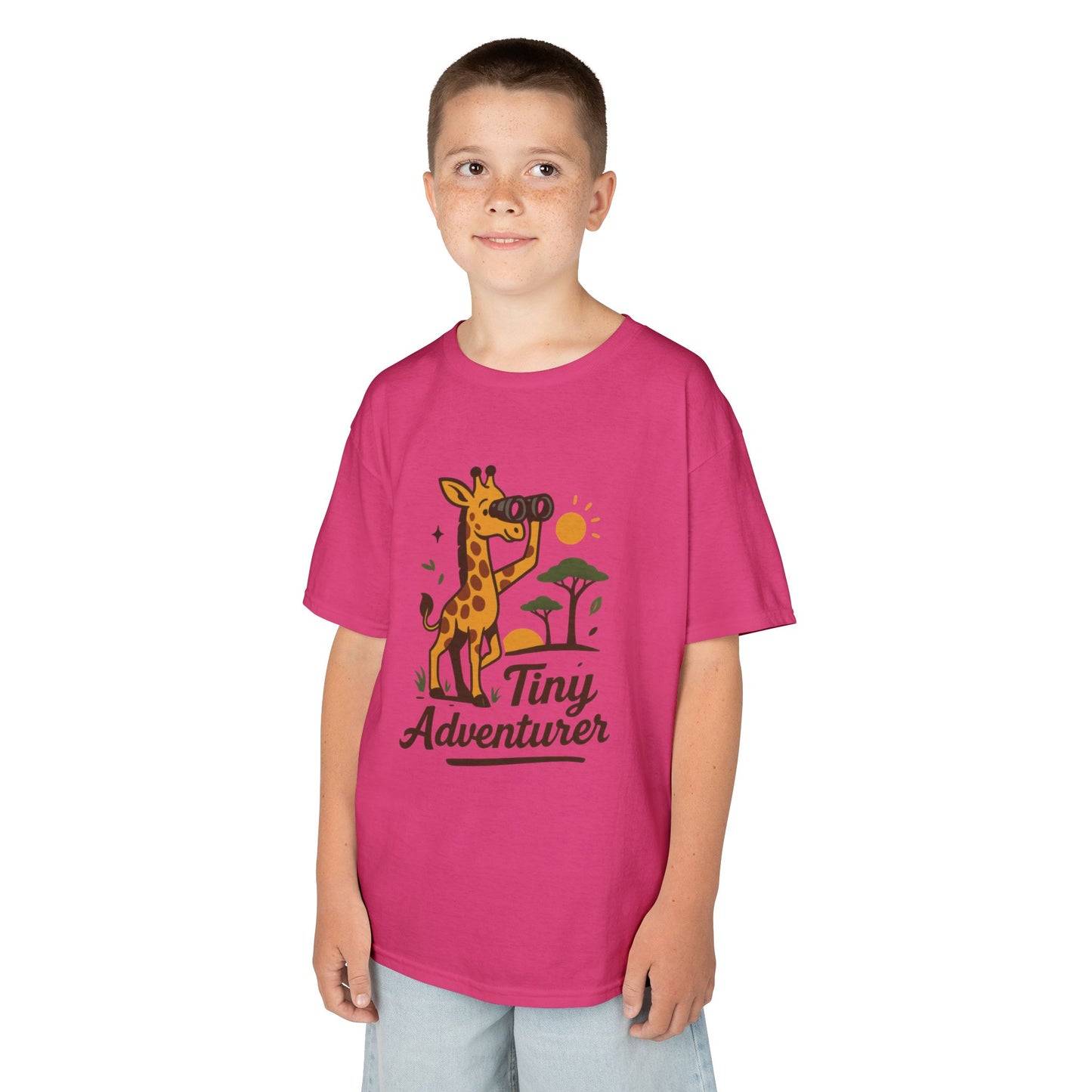 Tiny Adventurer Kids Tee, Giraffe T-Shirt, Children's Nature Shirt, Fun Kids Apparel, Birthday Gift for Boys and Girls