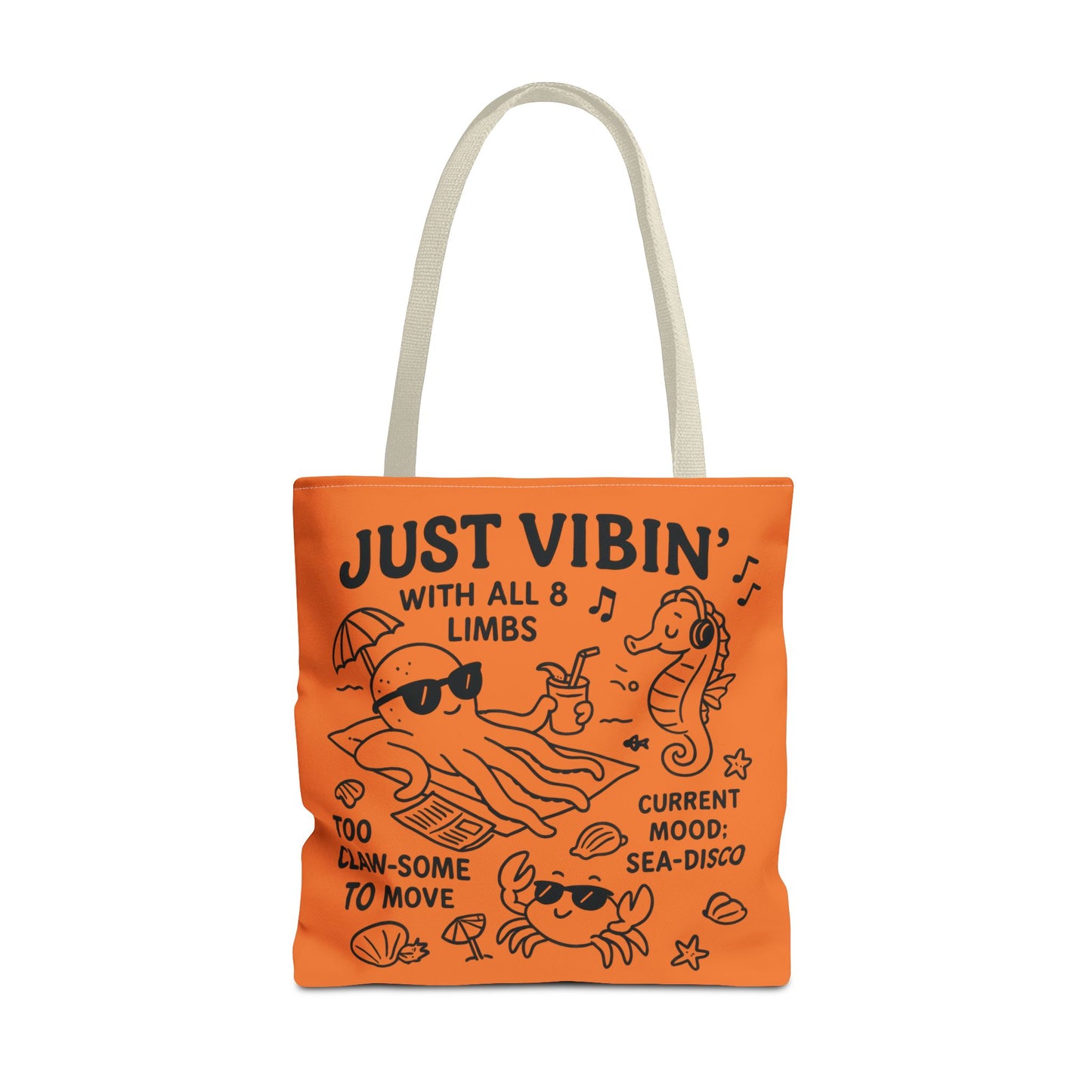 Fun Sea-Themed Tote Bag, Beach Accessories, Summer Vibes, Gift for Ocean Lovers, Reusable Shopping Bag, Cute Beach Tote
