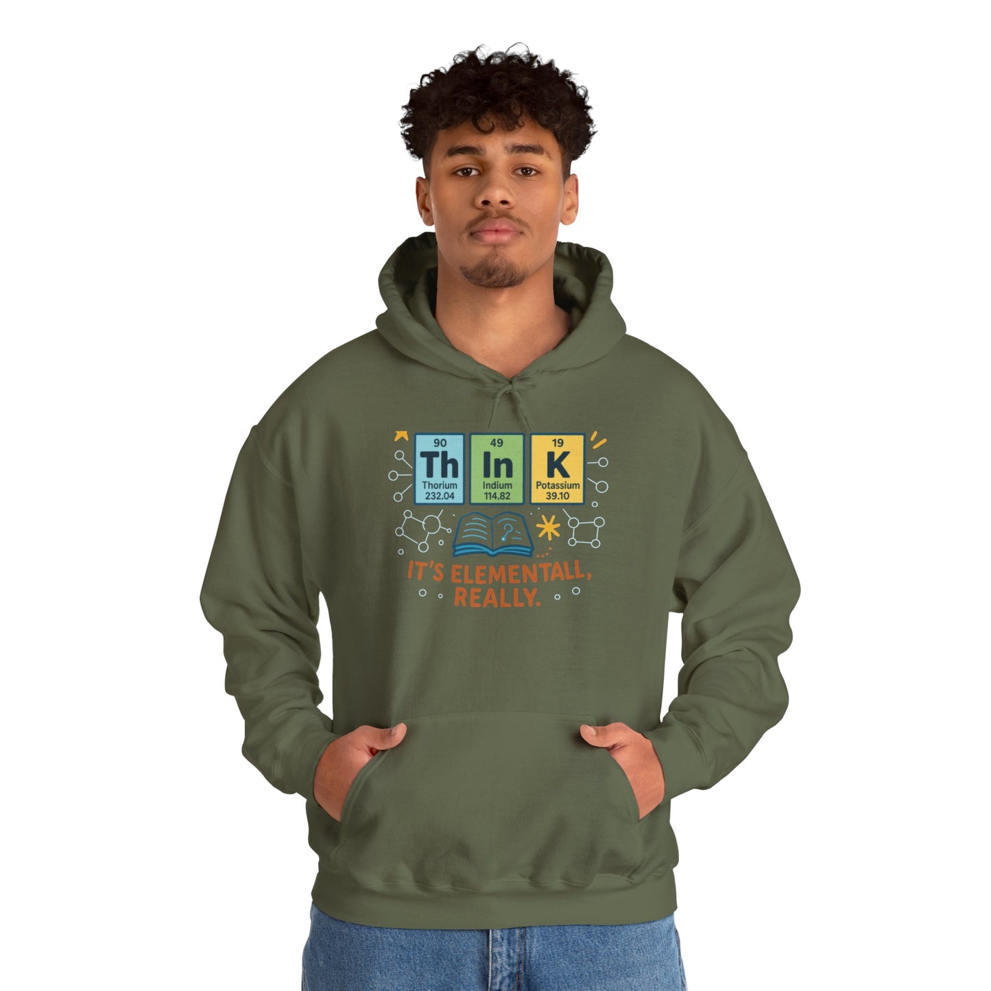 Science Hoodie for Men, Funny Nerd Hoodie, Element of Humor Sweatshirt, Science Lover Gift for Him, Chemistry Lover Gift