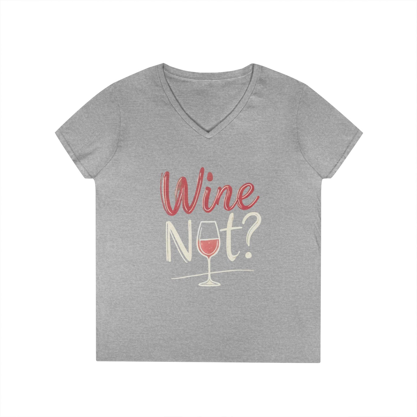 Wine Themed Ladies' V-Neck T-Shirt, Wine Lover Gift, Wine Humor Shirt, Girls Night Party Tee, Wine Pun Graphic Top, Fun Drink Shirt