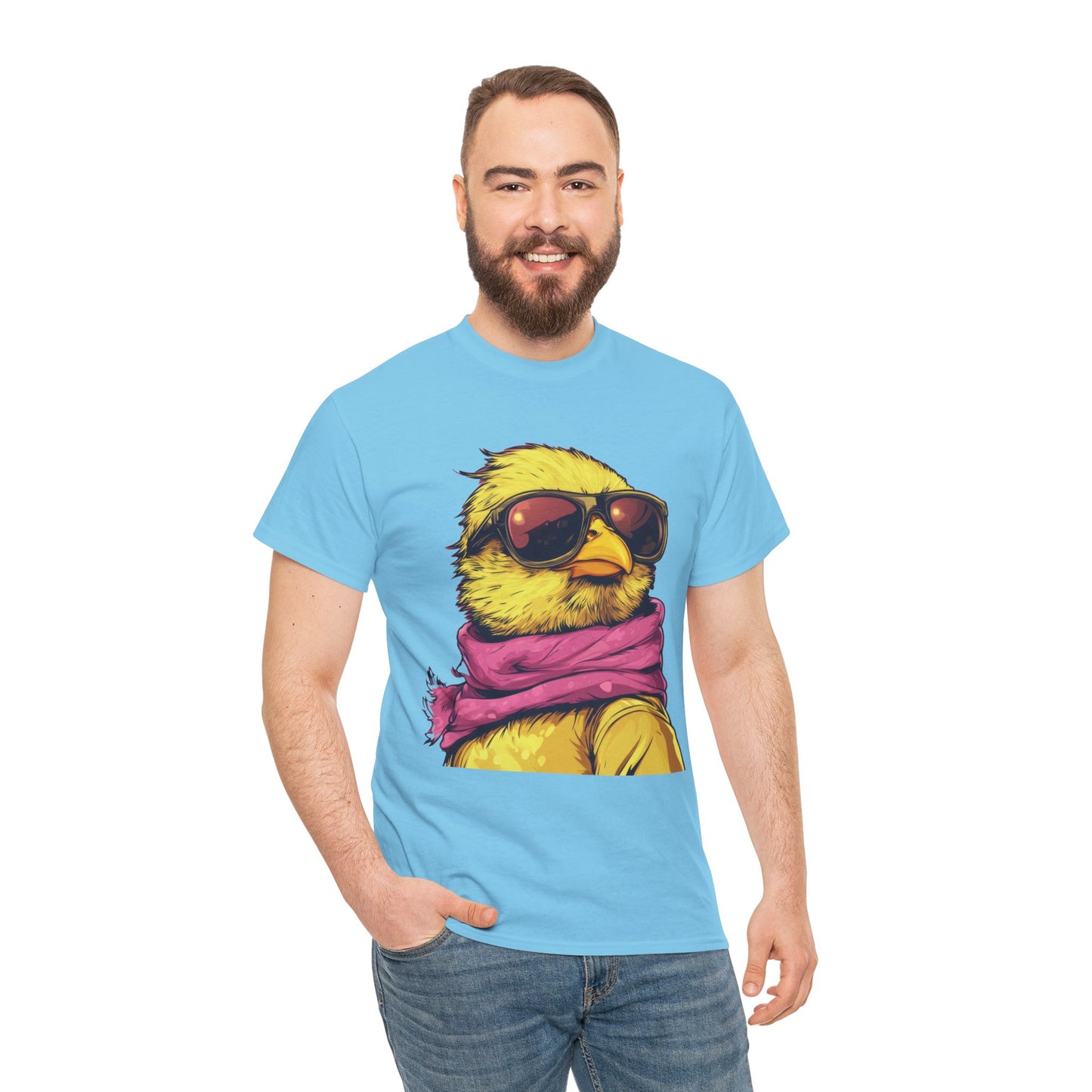 Chic Cool Chick T-Shirt, Unisex Heavy Tee, Funny Animal Tee, Trend Chick Graphic T-Shirt Gift