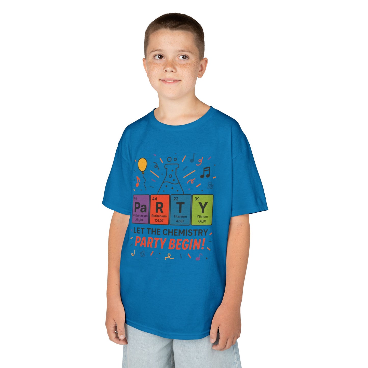 Kids' Chemistry Party T-Shirt, Periodic Table Tee, Funny Science Shirt for Boys & Girls, Science Tee, Unique Educational Apparel