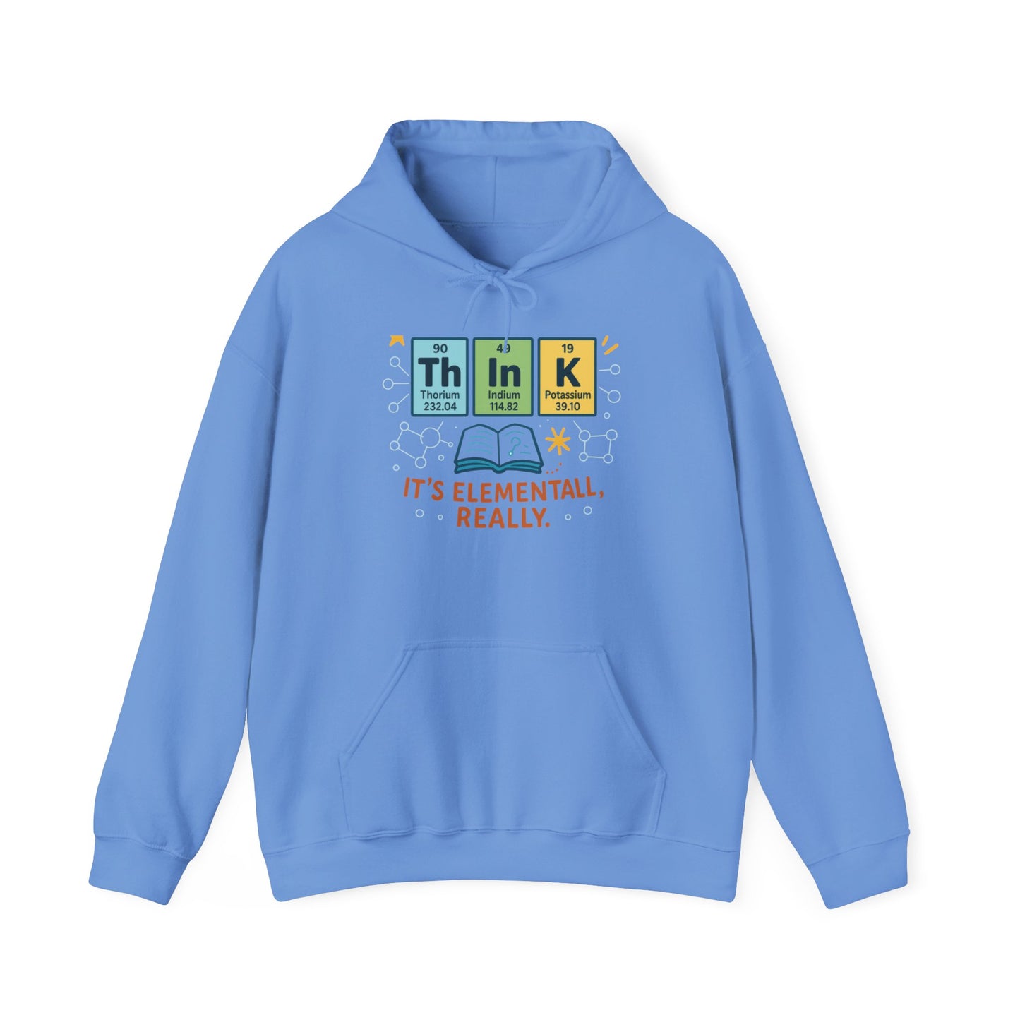Think Hoodie for Women, Funny Chemistry Hoodie, Element of Humor Science Sweatshirt, Nerdy Gift for Her, Gift for Students, Science Lovers