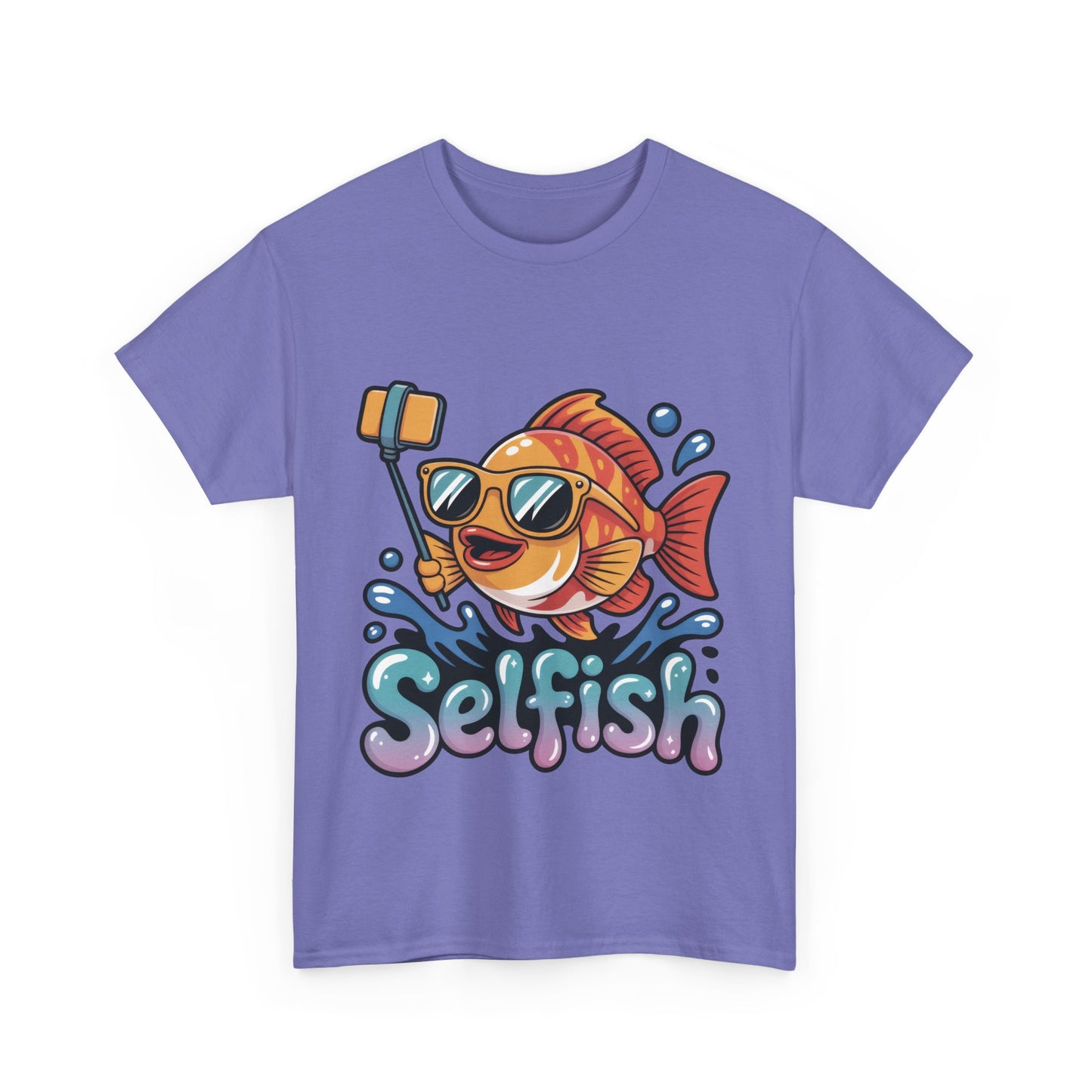 Funny Selfie Fish Graphic Womens T-Shirt, Playful Pun Gift for Her, Summer Vibes, Unique Beach Shirt, Outdoor Adventures