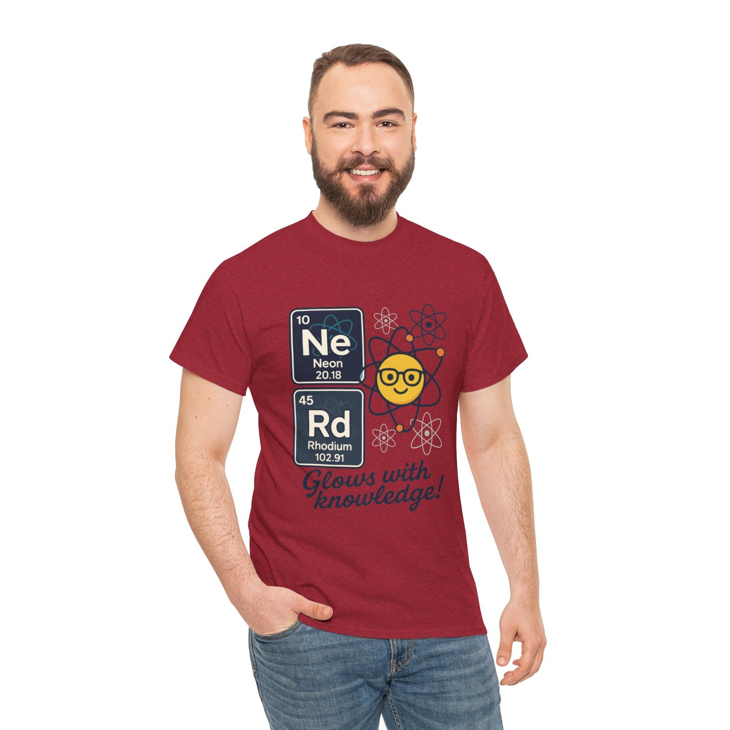 Funny Mens Nerd T-Shirt, NeRd Periodic Table Shirt, Glowing Knowledge Tee, Science Lover Gift, Chemistry Shirt, STEM Apparel, Science Tee