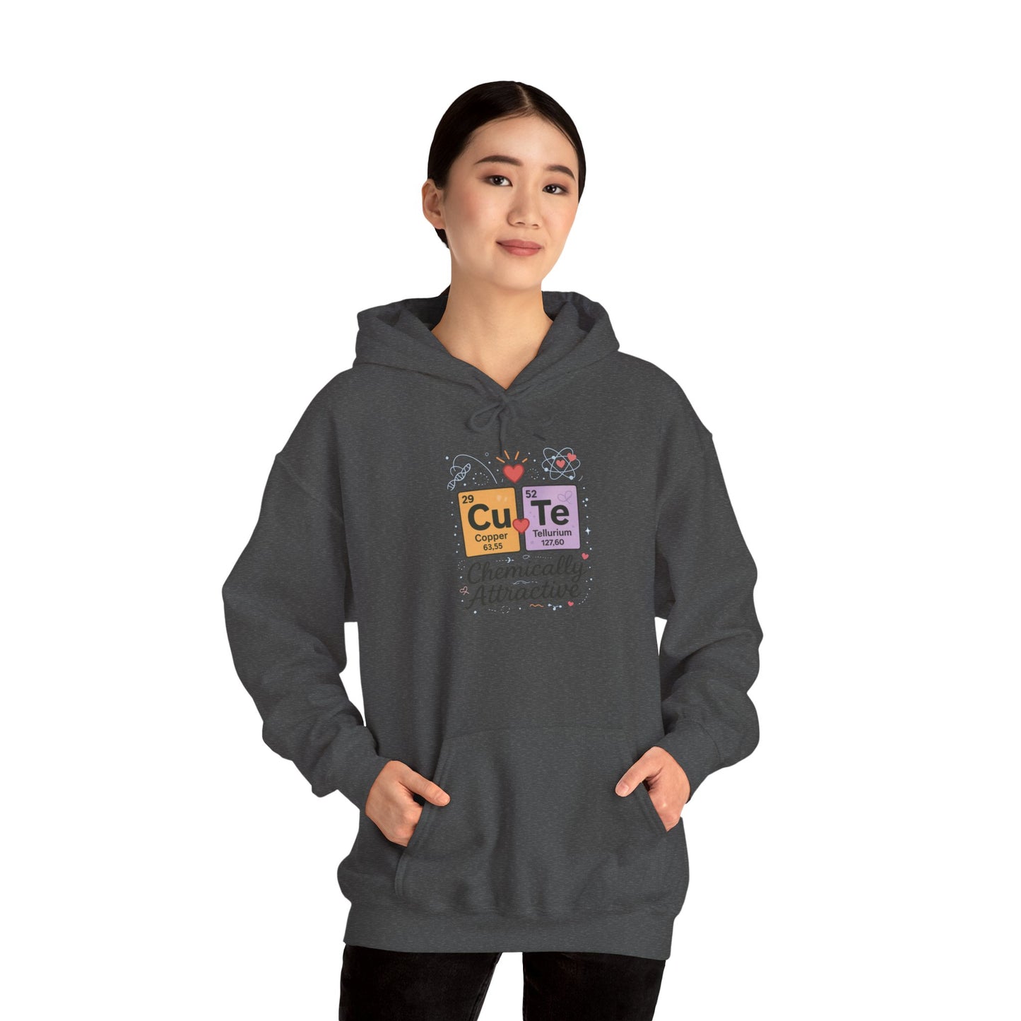 Cute Chemistry Hoodie for Women, CuTe Periodic Table Sweatshirt, Chemically Attractive Science Gift for Her, Great for Birthdays & Holidays