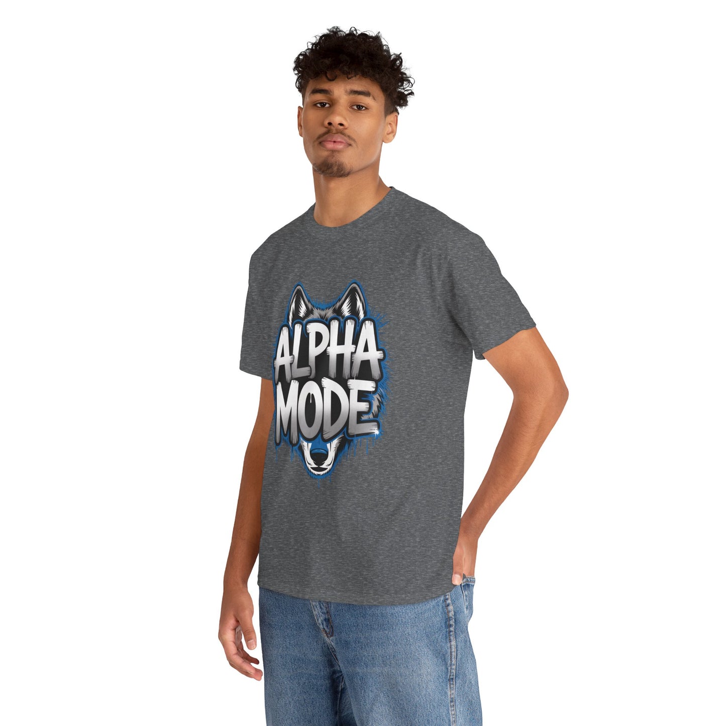 Alpha Mode Wolf Graphic Mens T-Shirt Streetwear, Alpha Tee, Wolf Tee, Street Tee, Wolf Art