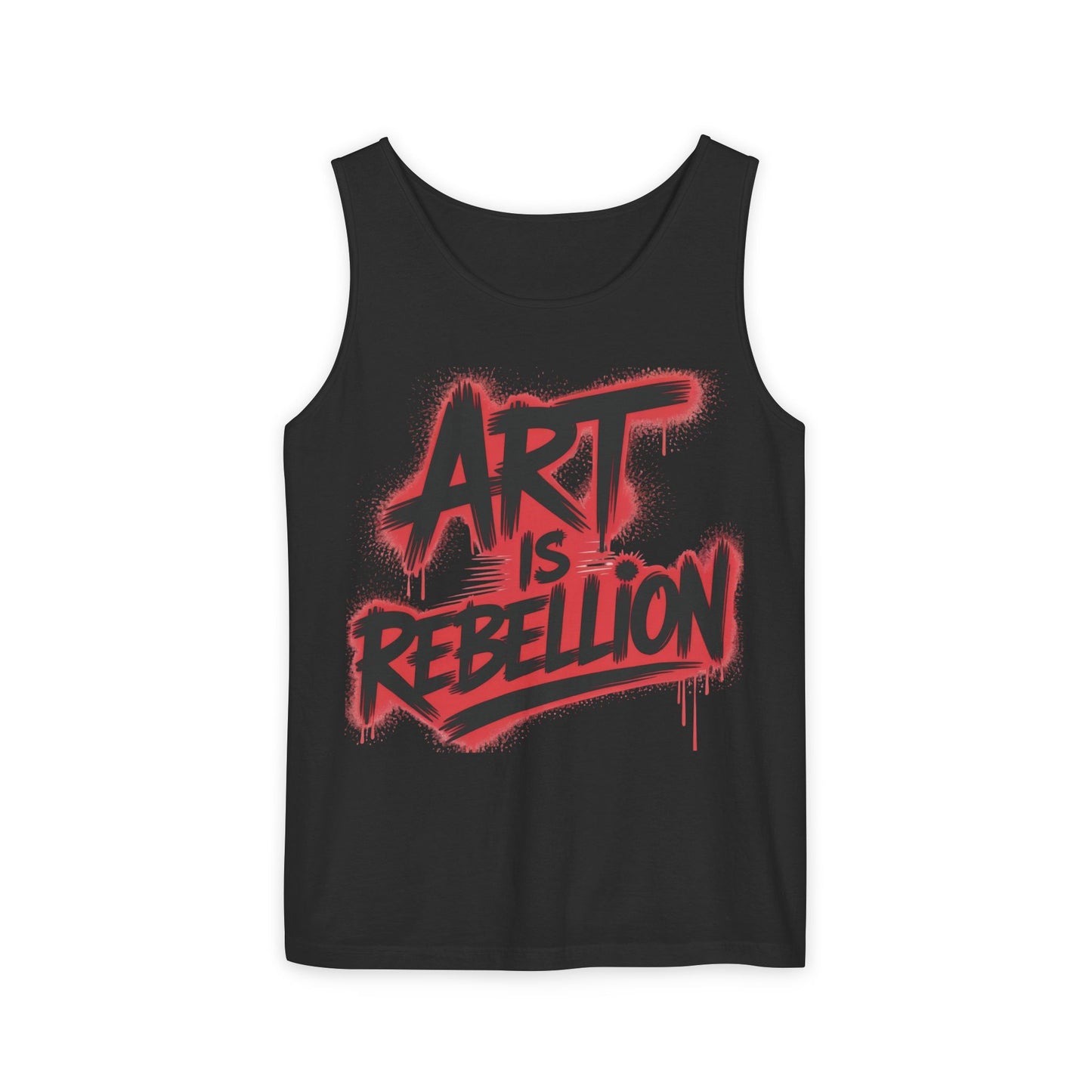 Men's Garment-Dyed Tank Top, Art Is Rebellion Men's Tank Top, Graffiti Street Art Muscle Shirt, Urban Rebellion Sleeveless Top