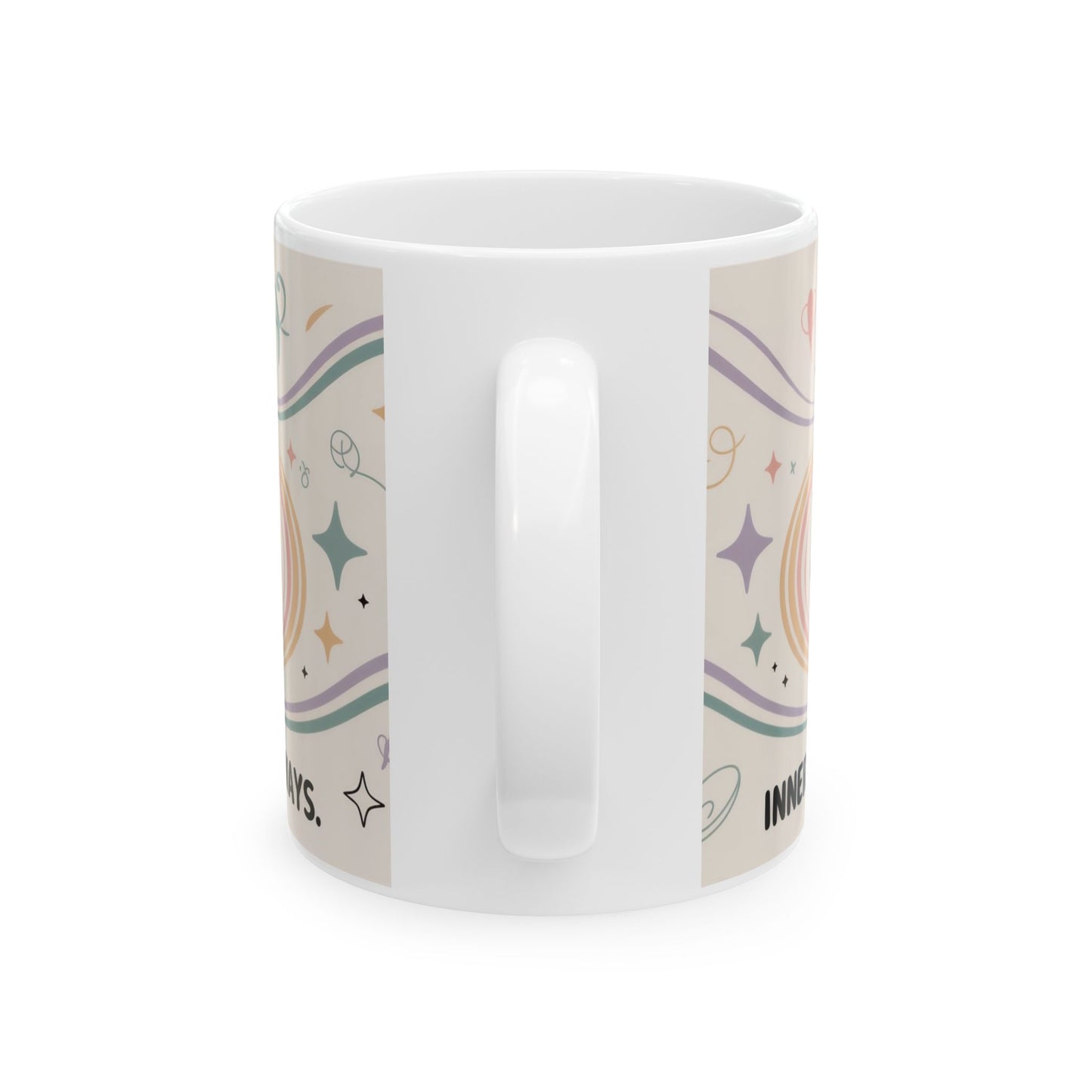 Funny Yoga Mug, Meditation Mug, Inner Peace Comes from Being Right, Confident Woman Coffee Cup, Self Love Gift, Empowering Humor Mug for Her