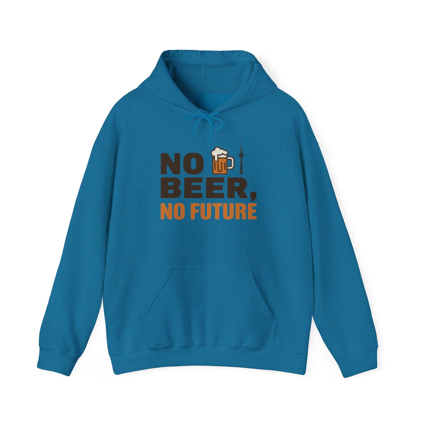 Mens Heavy Blend™ Hooded Sweatshirt, No Beer No Future Funny Beer Hoodie for Men