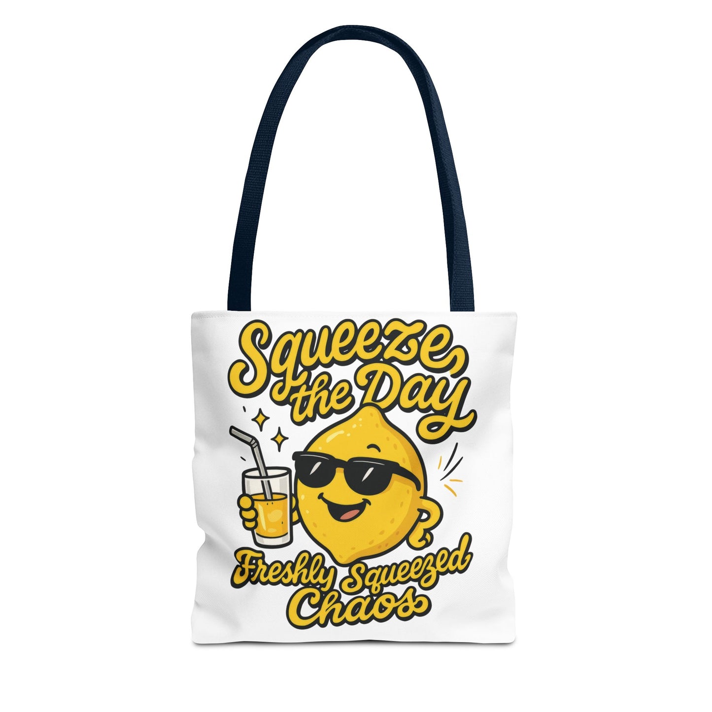 Lemon Themed Tote Bag, Squeeze the Day, Shopping Bag, Gift for Citrus Lovers, Eco-Friendly Carrier, Summer Accessory