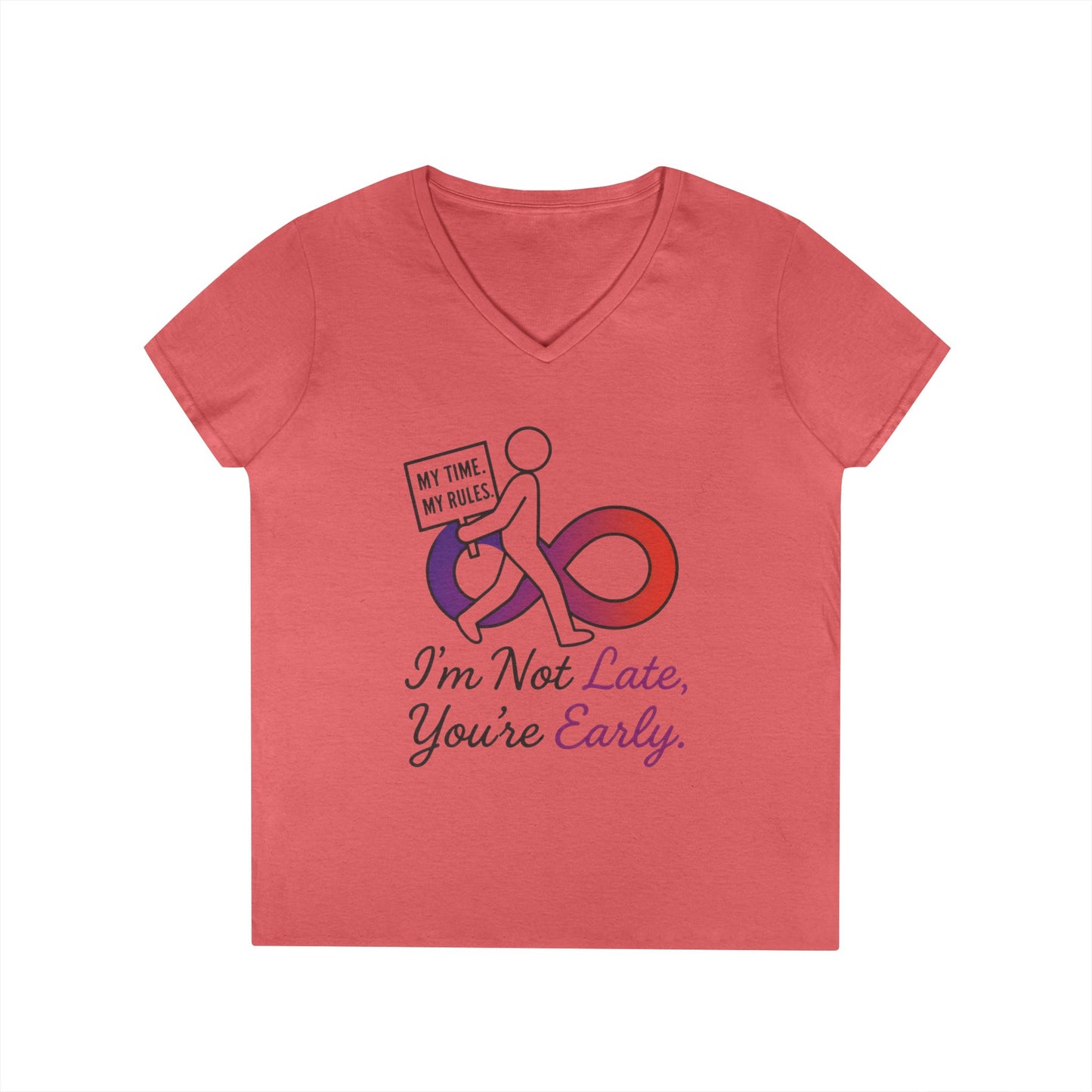 My Time My Rules Women's V-Neck T-Shirt, Funny T-Shirt, Casual Wear, women empowerment tee, confident woman shirt, self love t shirt