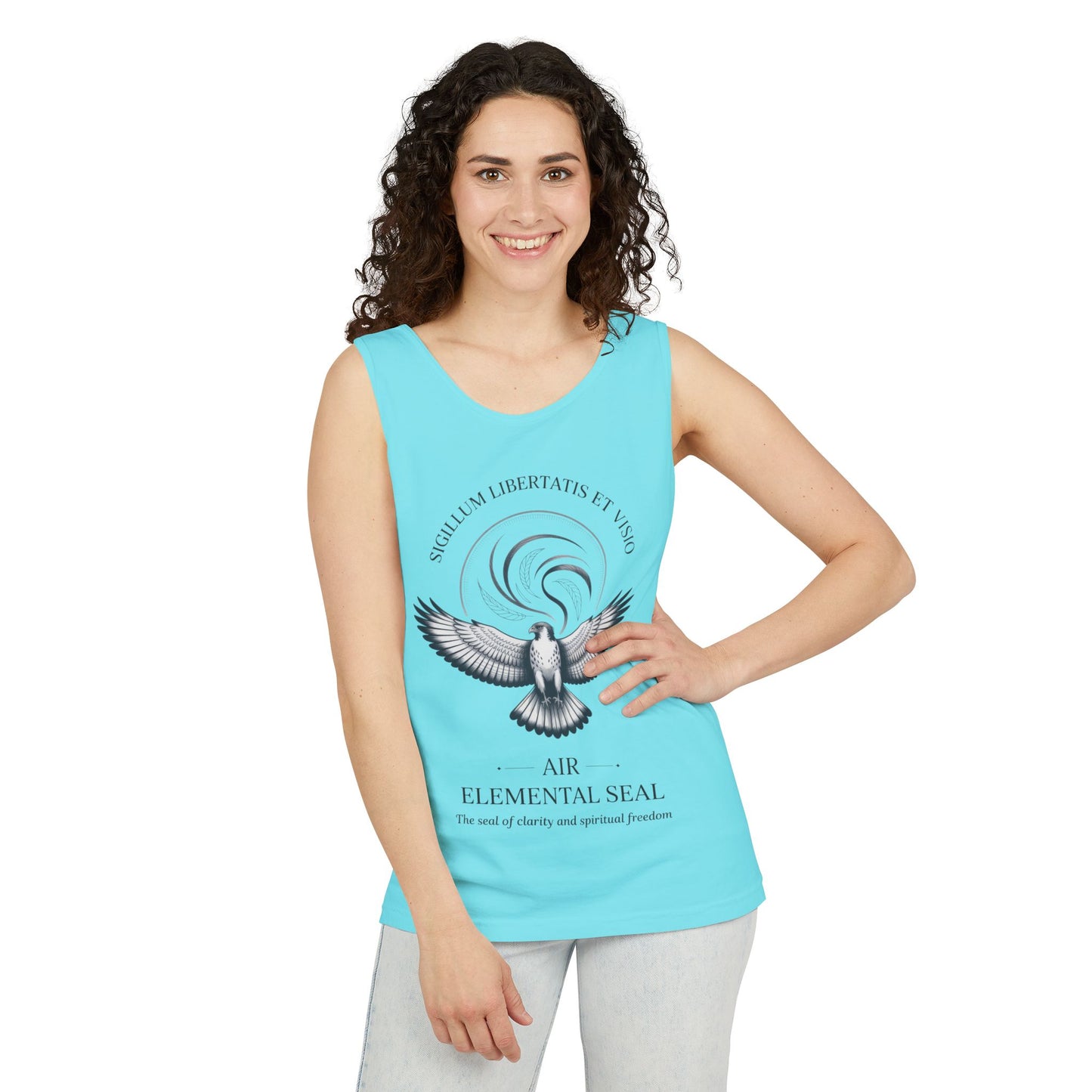 Air Elemental Seal Tank Top, Clarity & Spiritual Freedom Symbol Tee, Unisex Elemental Shirt, Vision Totem Gift, Spiritual Gift