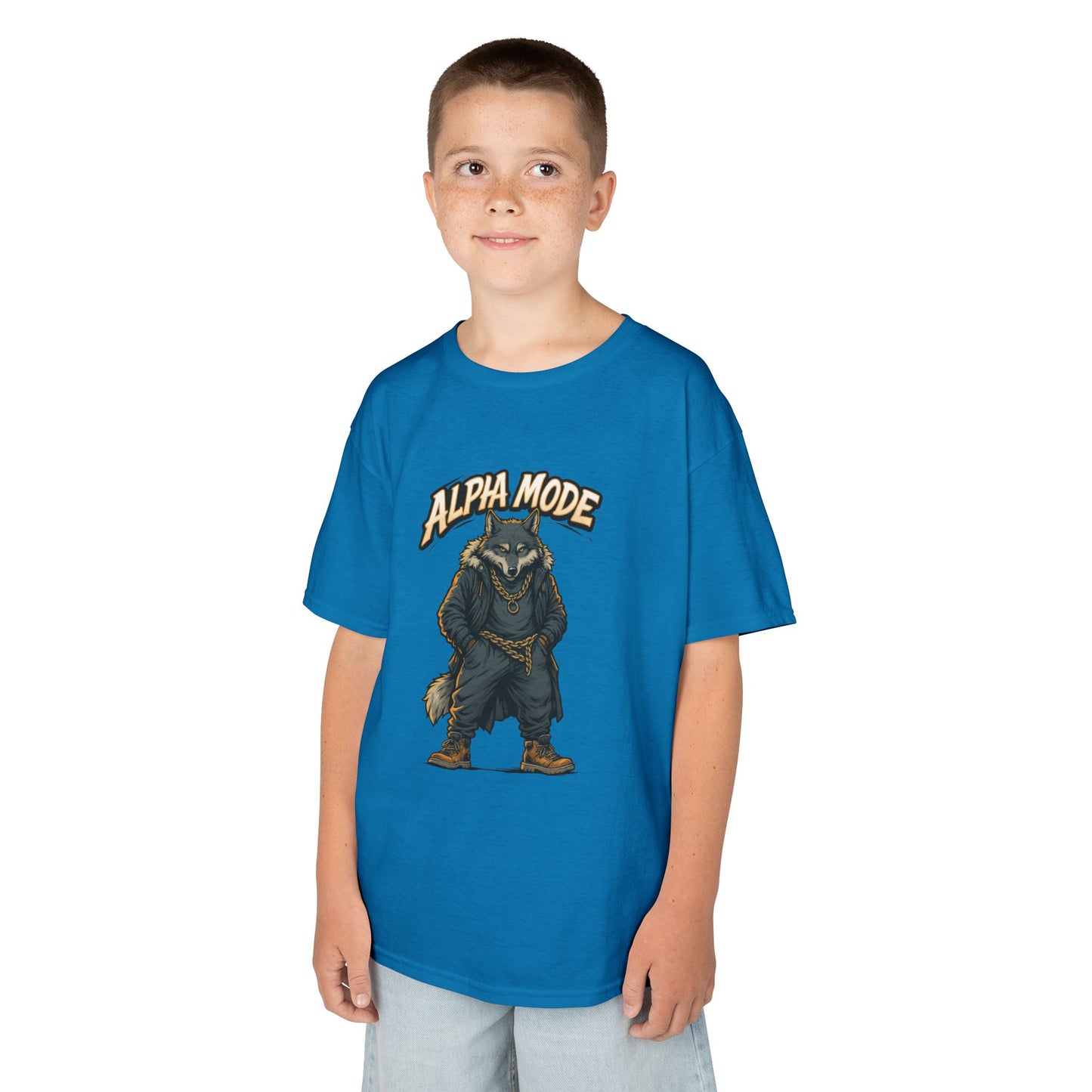 Alpha Mode Teen Wolf Shirt, Cool Youth Graphic Tee, Hip Hop Savage Wolf Tee, Graphic Kids Tee, Alpha Teen Streetwear, Wolf Gift for Teens