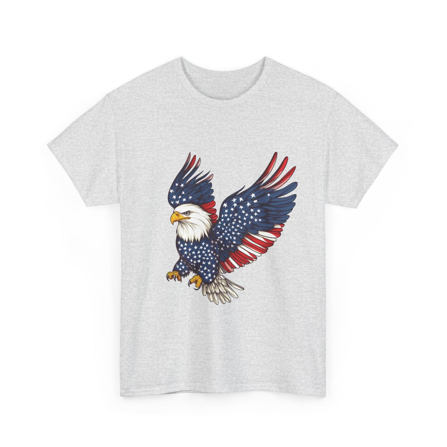 Patriotic Eagle Tee | Unisex Heavy Cotton T-Shirt for Independence Day, Memorial Day, Veterans Day, Gift for Nature Lovers, Casual Wear