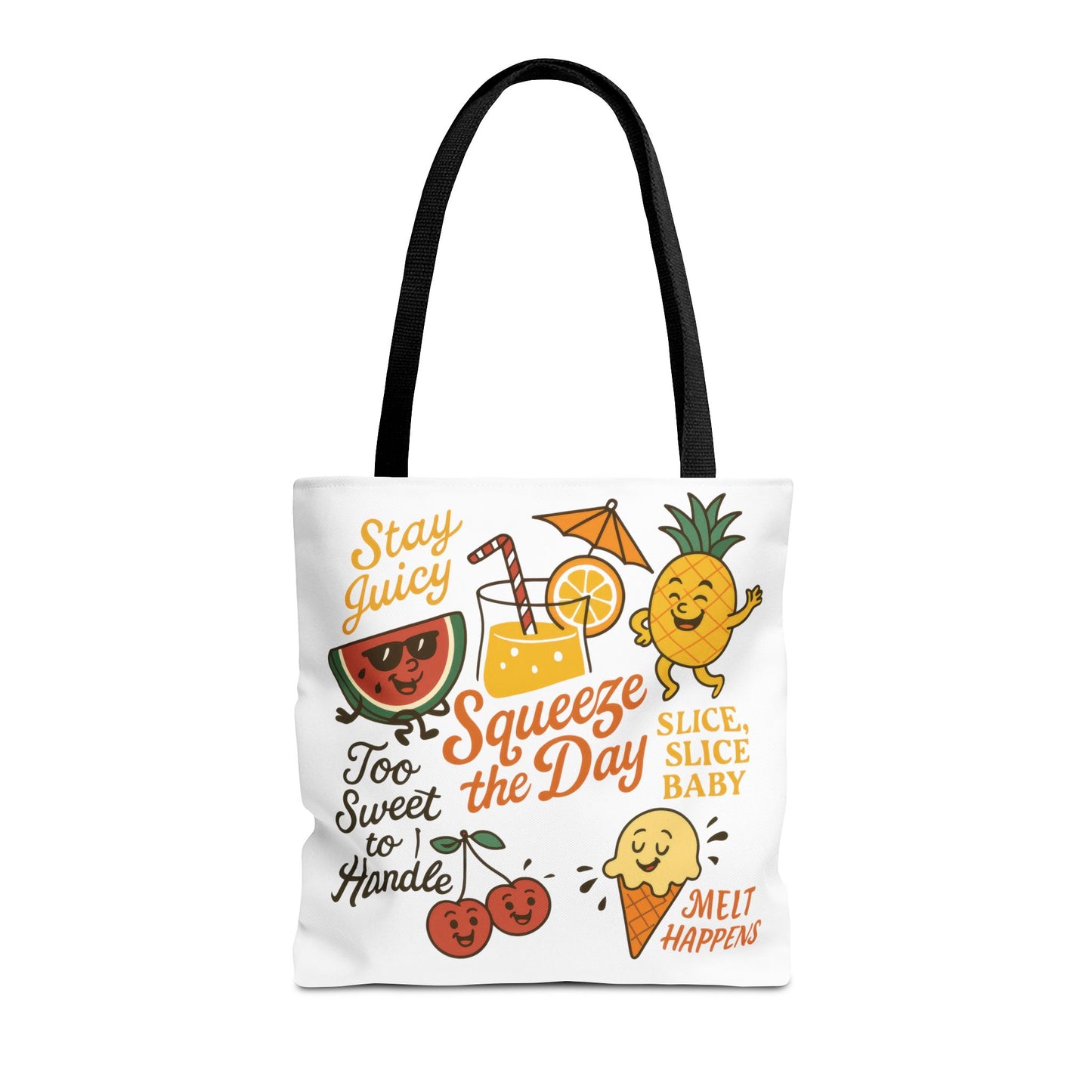 Juicy Summer Tote Bag, Fun Beach Carryall, Perfect for Grocery Shopping, Reusable Market Tote, Cute Gift for Fruit Lovers, Large Tote Bag