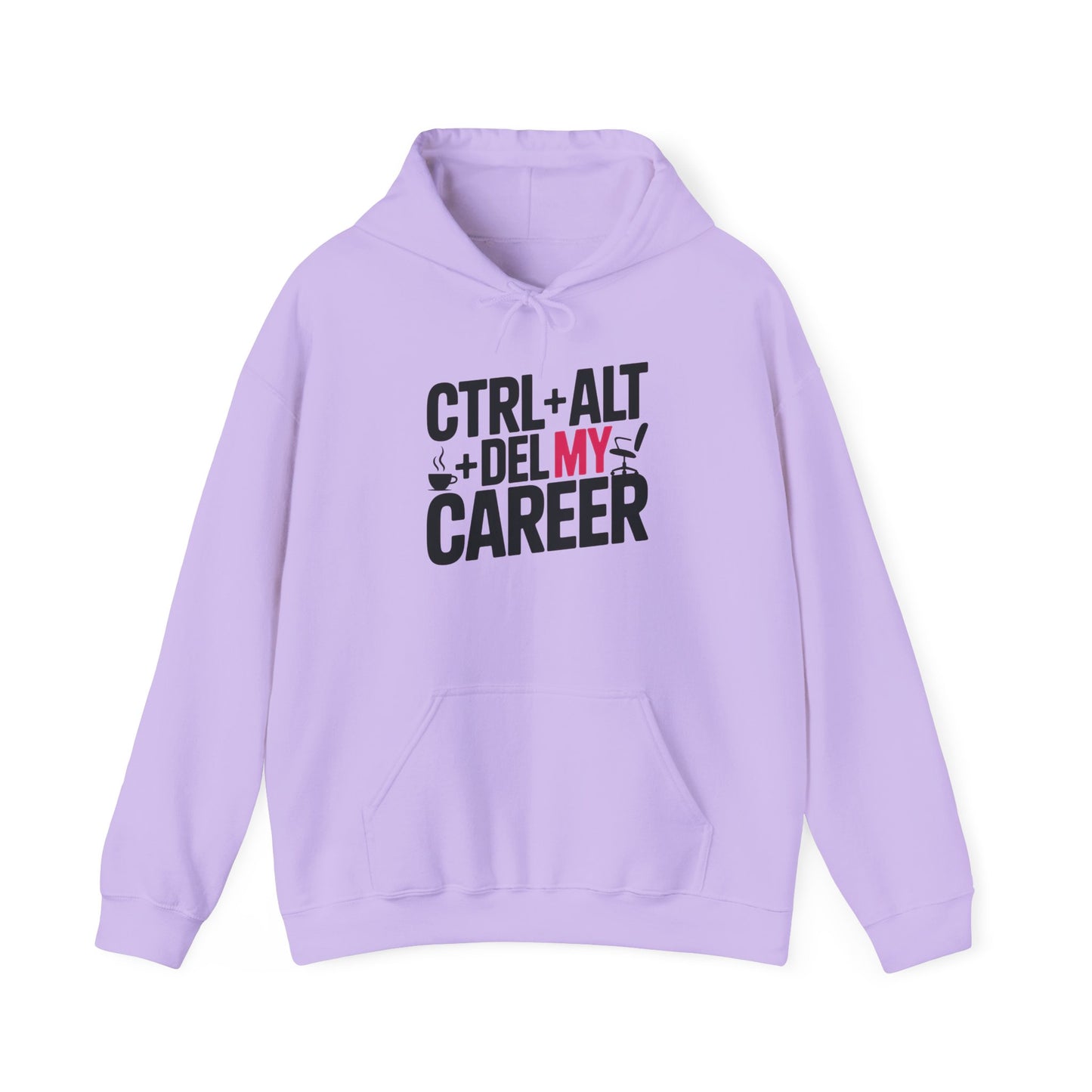 Ctrl Alt Del My Career Hoodie, Funny Geek Workwear, Sarcastic Office Humor Pullover, Women's Heavy Blend™ Hooded Sweatshirt