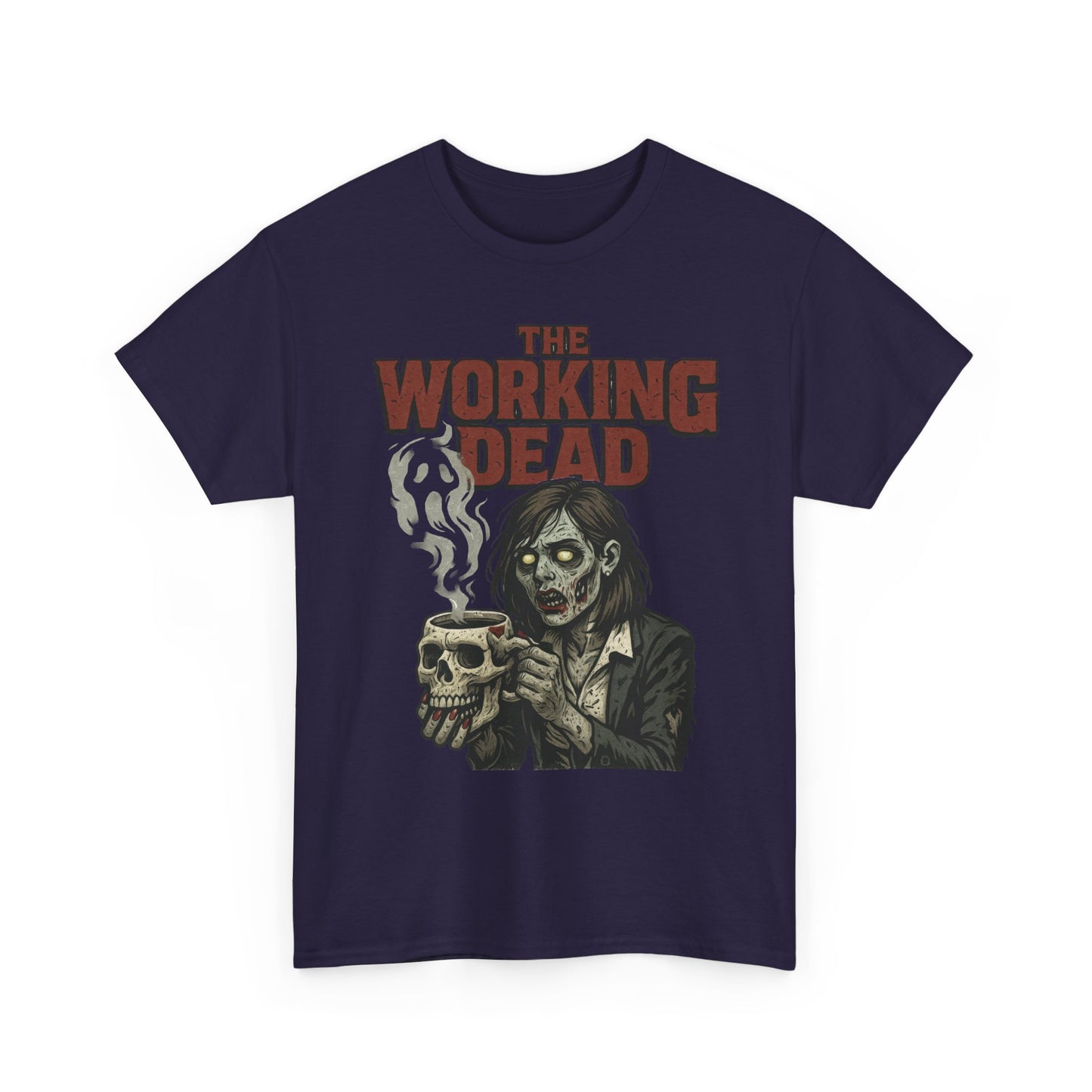 The Working Dead Women's Zombie Funny Office T-Shirt, Meeting Humor Tee, Halloween Work Tee