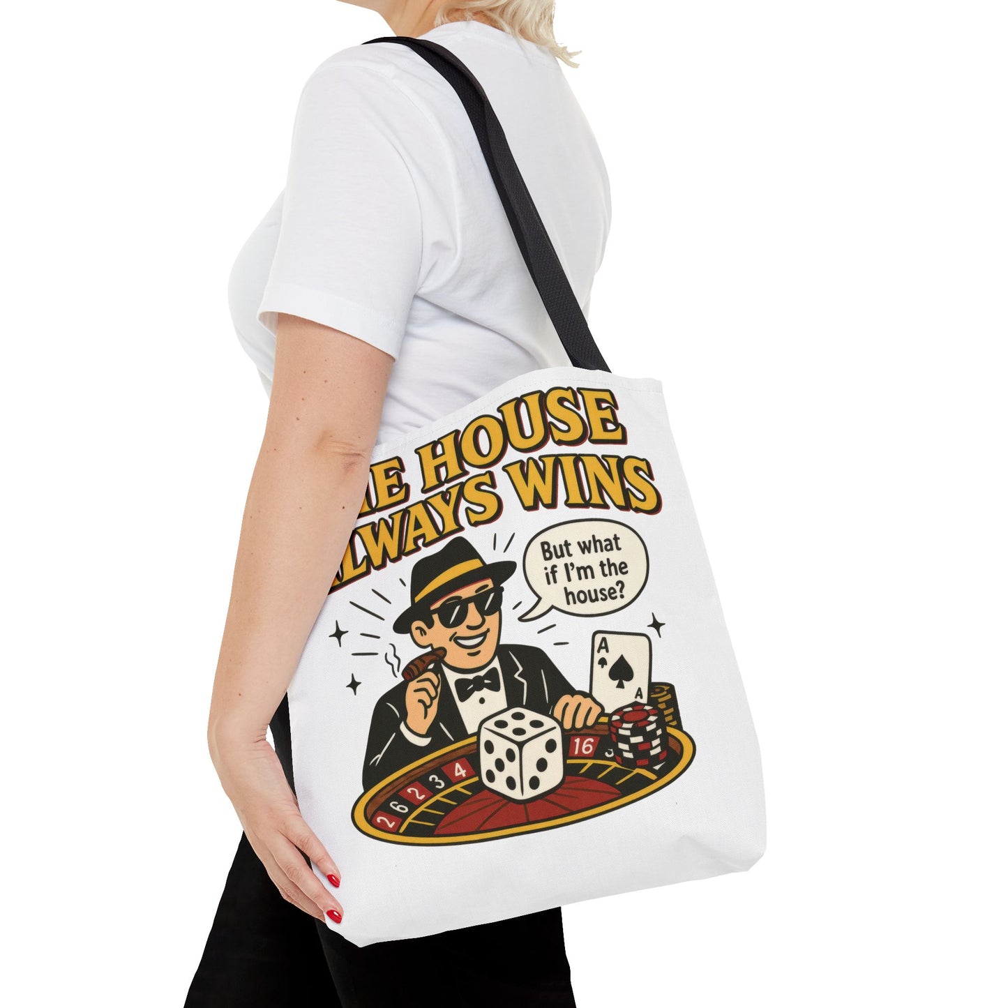 Casino Vibes Tote Bag, Fun Gift for Gamblers, Everyday Use, Travel Accessory, Stylish Shopping Bag, Unique Gambling Merch