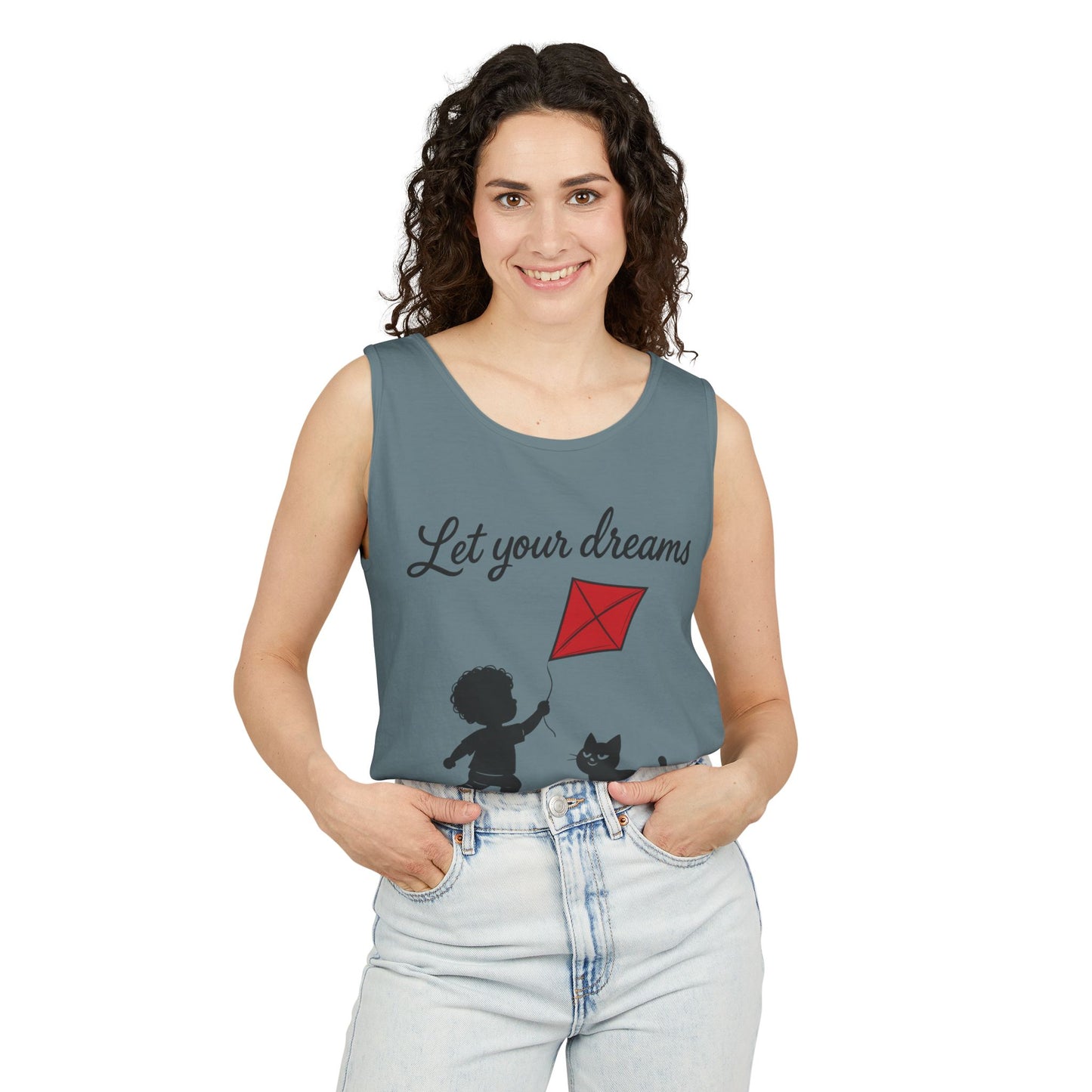 Dream-Catching Tank Top - Lightweight, Womens, Inspirational Graphic Tee, Summer Wear, Perfect Gift for Kids & Families